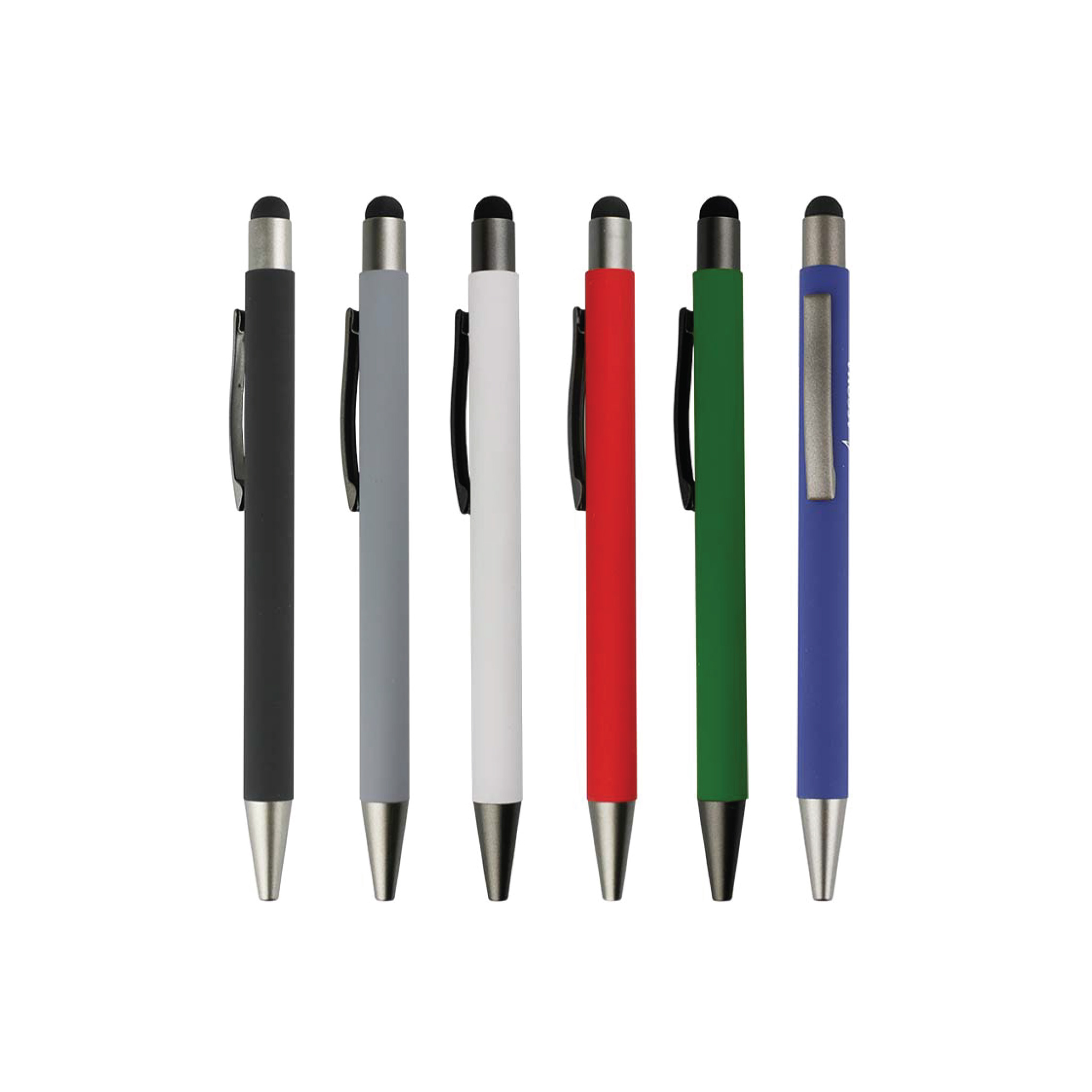 Metal pen with color stylus black