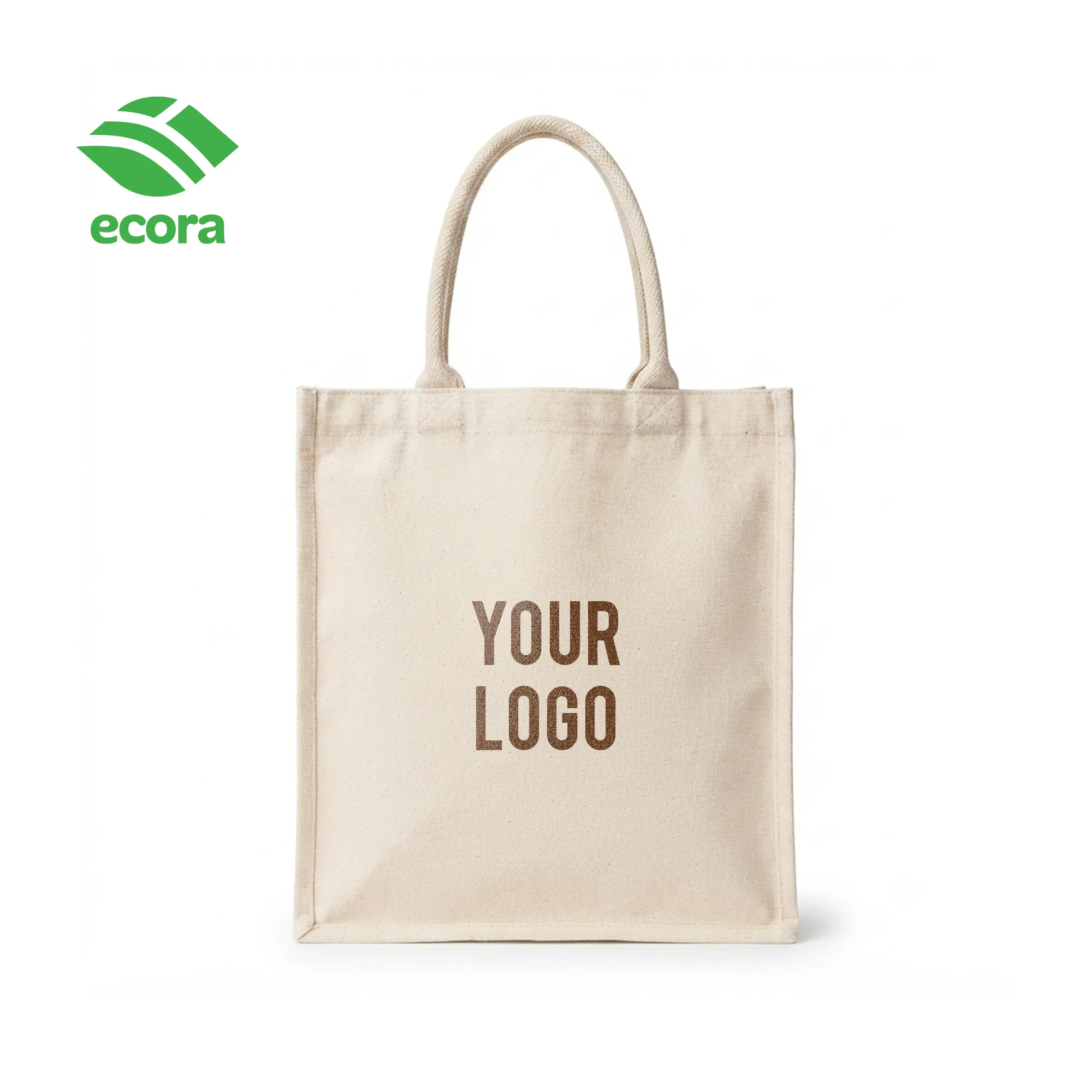 Ethorix tote shown loaded with a boxed gift set to demonstrate base depth