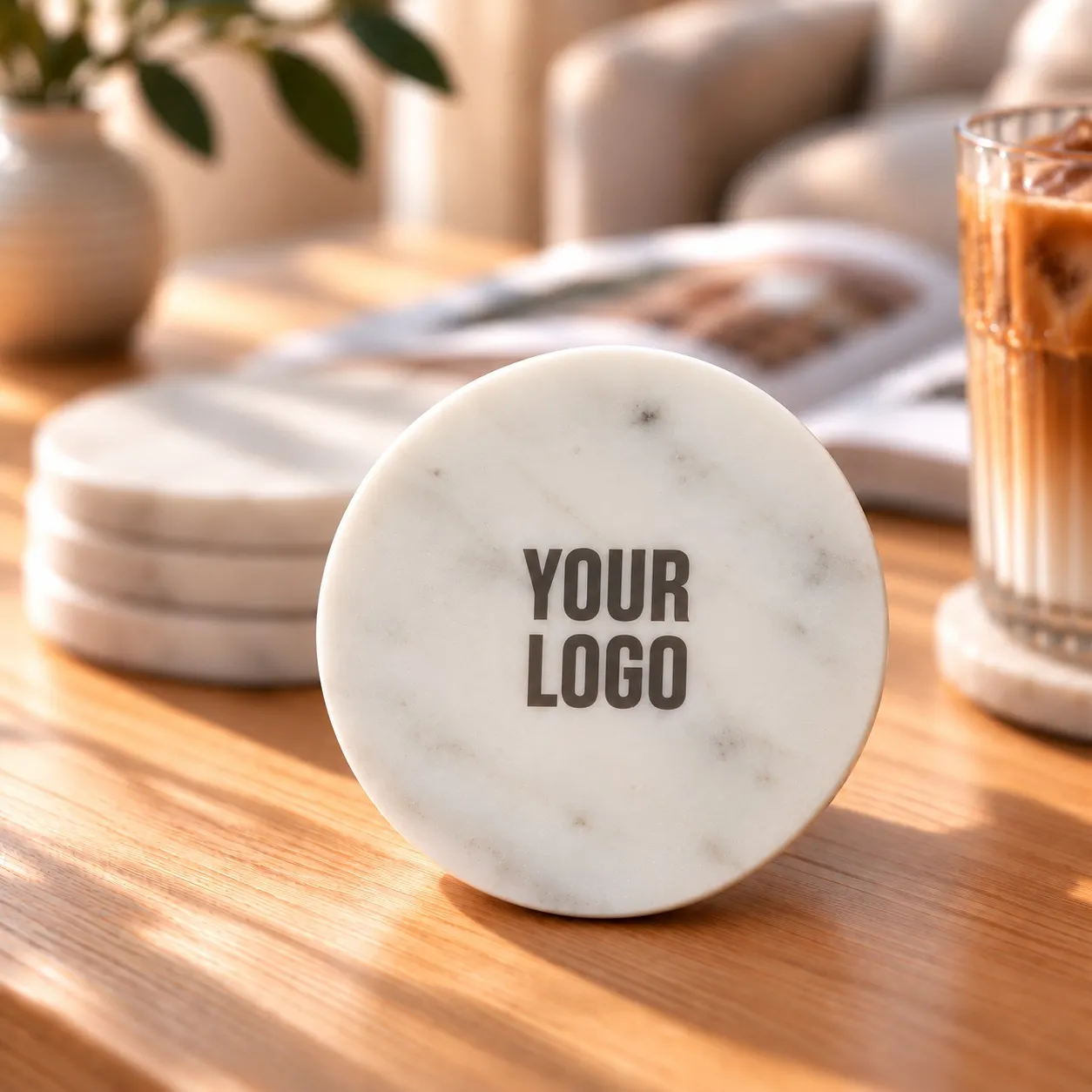 Round Marble Coaster