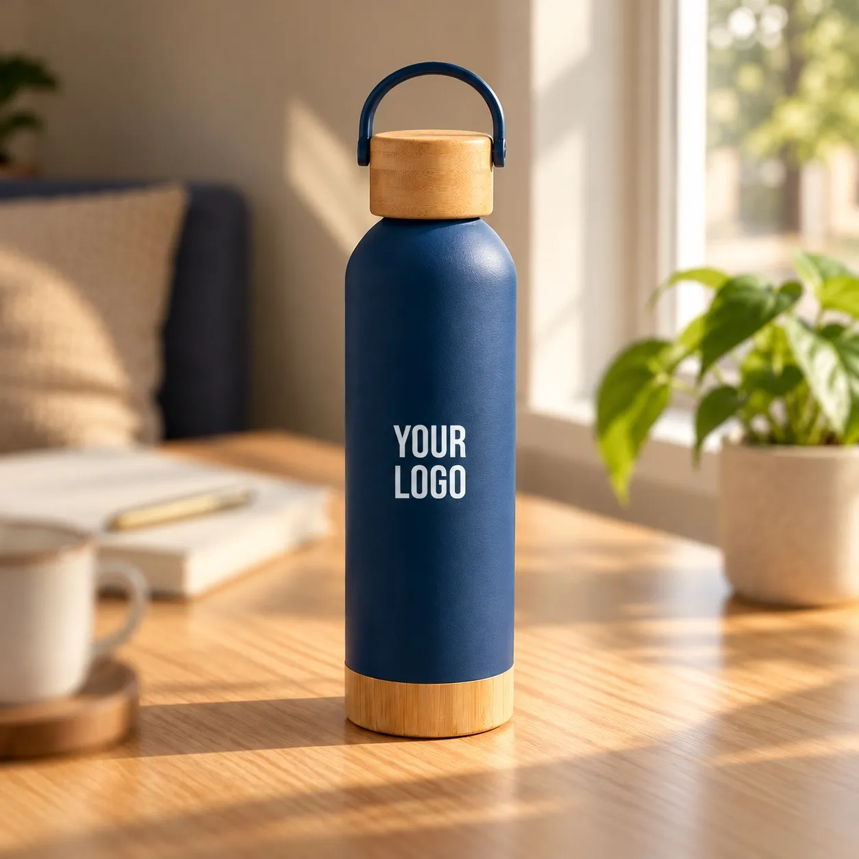 Insulated Bottle With Bamboo Lid
