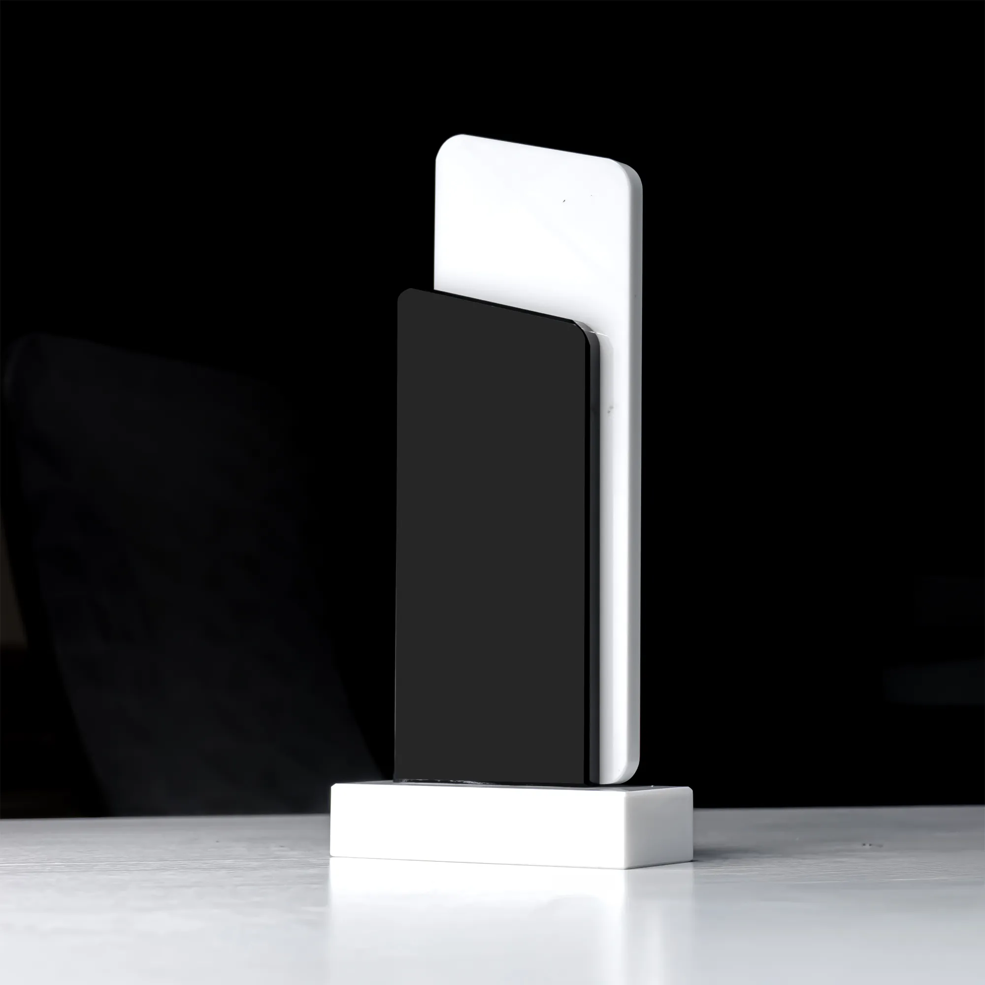 Black and White Crystal Trophy 