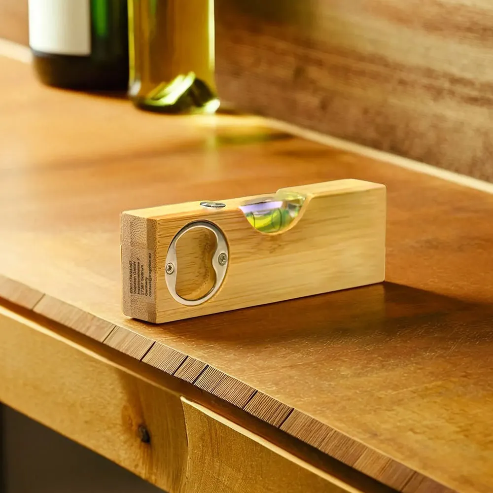 Bamboo Water Level & Bottle Opener
