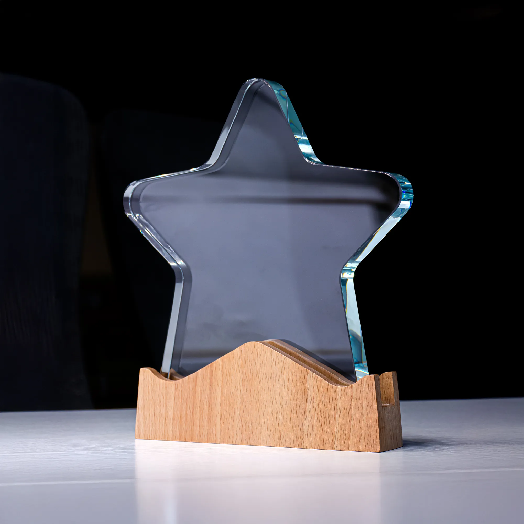 Star Shaped Wooden Trophy