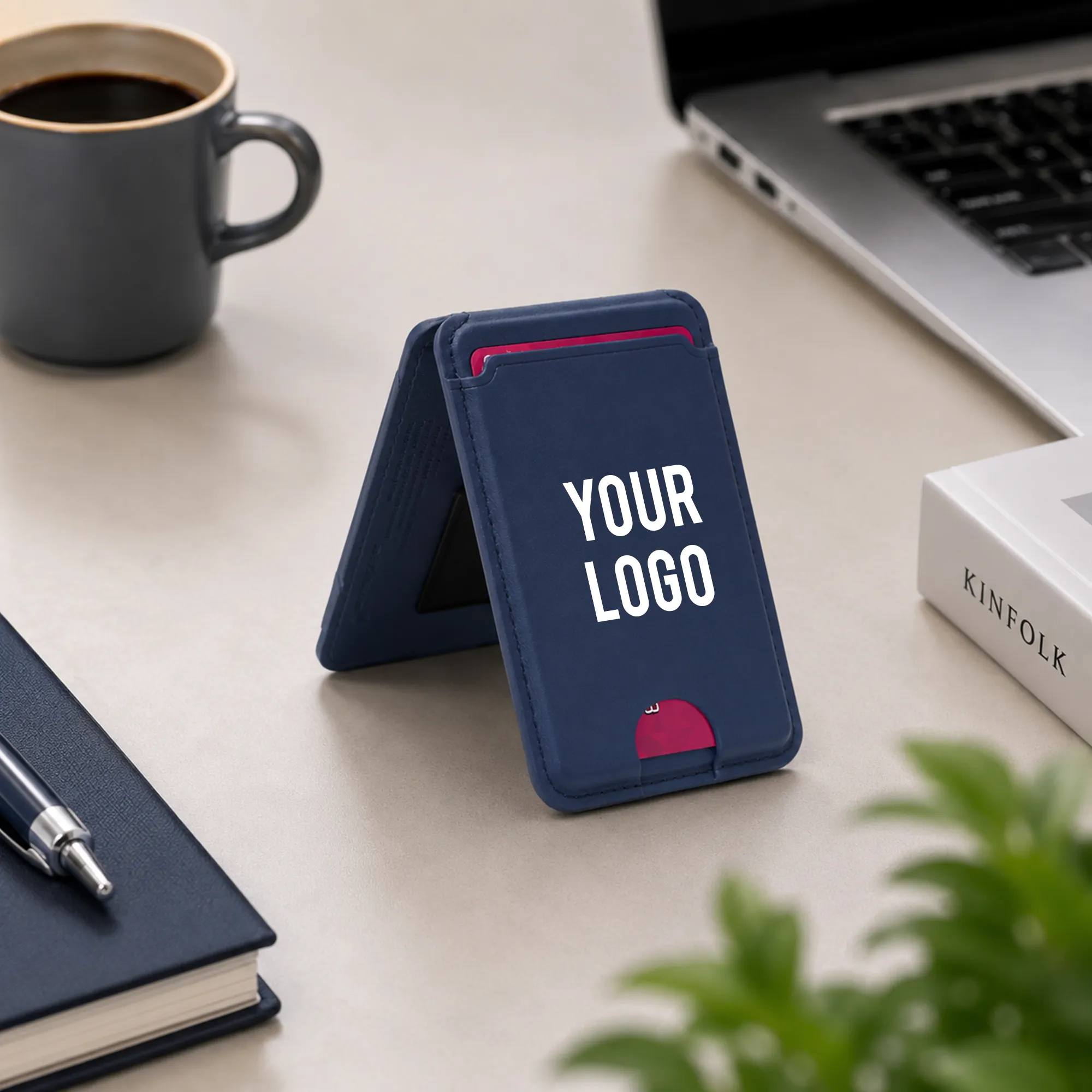 Premium Leather Wireless Charging Power Bank Wallet