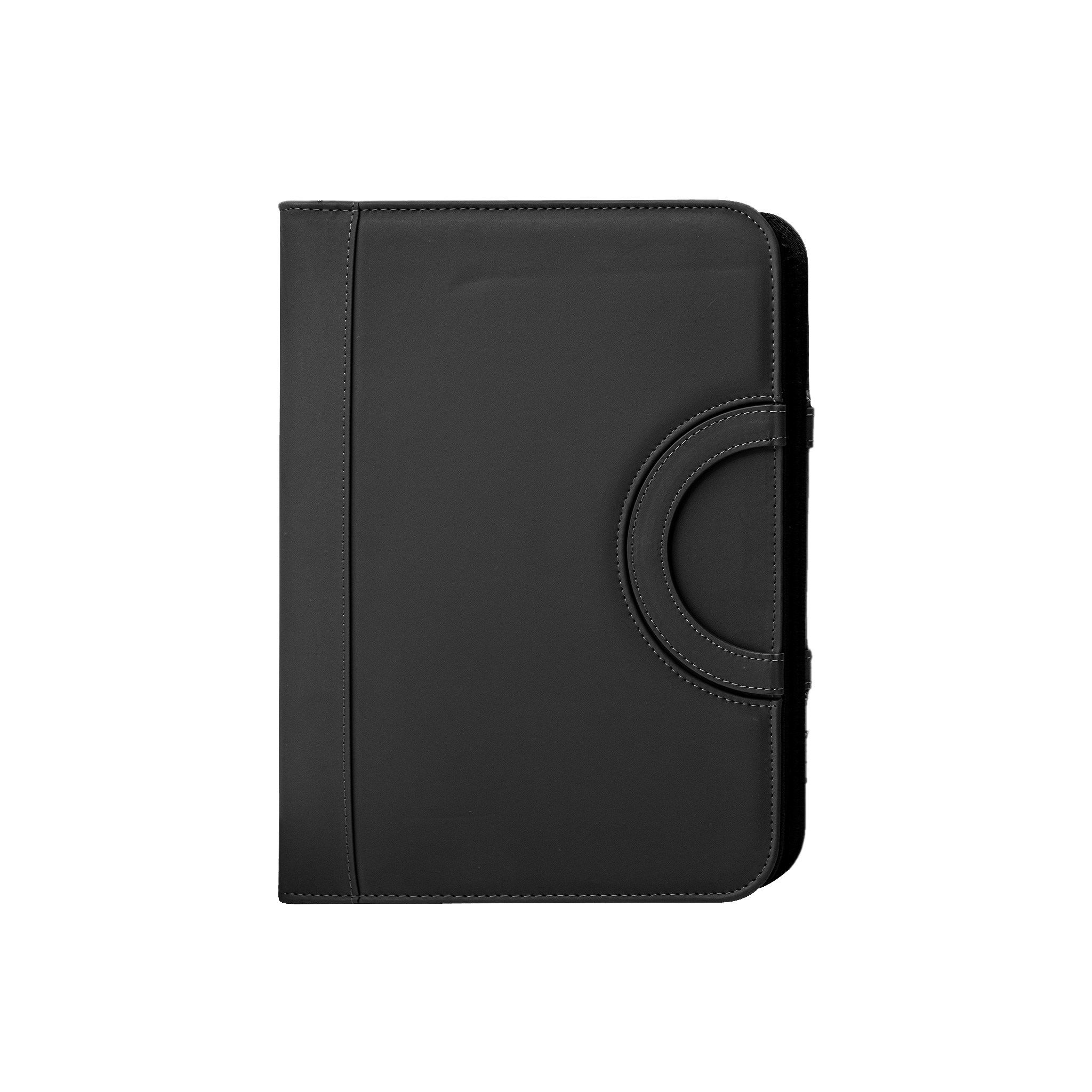 Portfolio with zipper and handle Brown