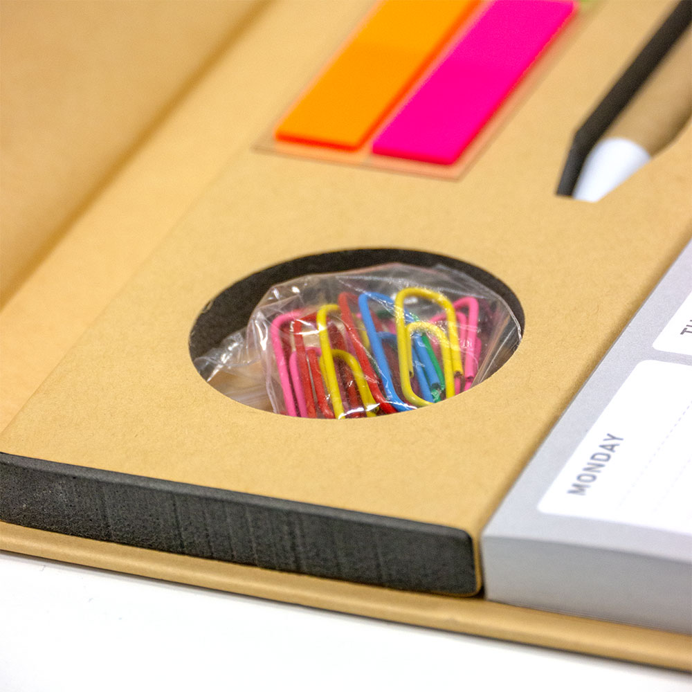 Work Planner with Clips Pen and Post-it