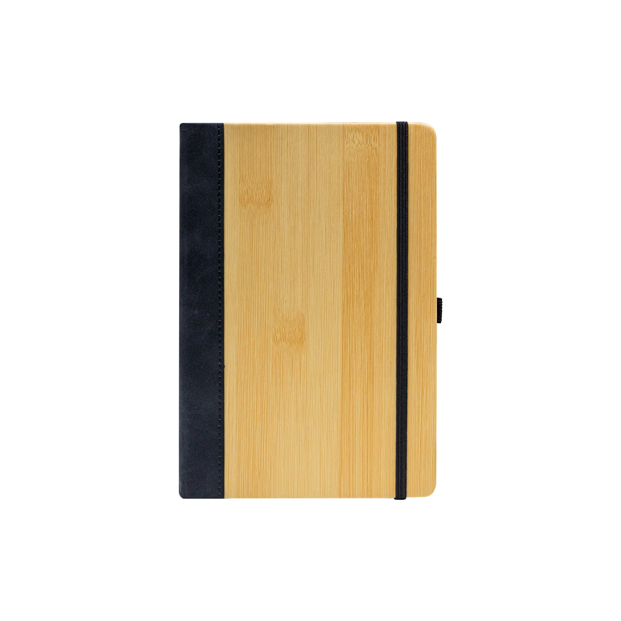 Promotional PU Notebook with Bamboo Finish Black