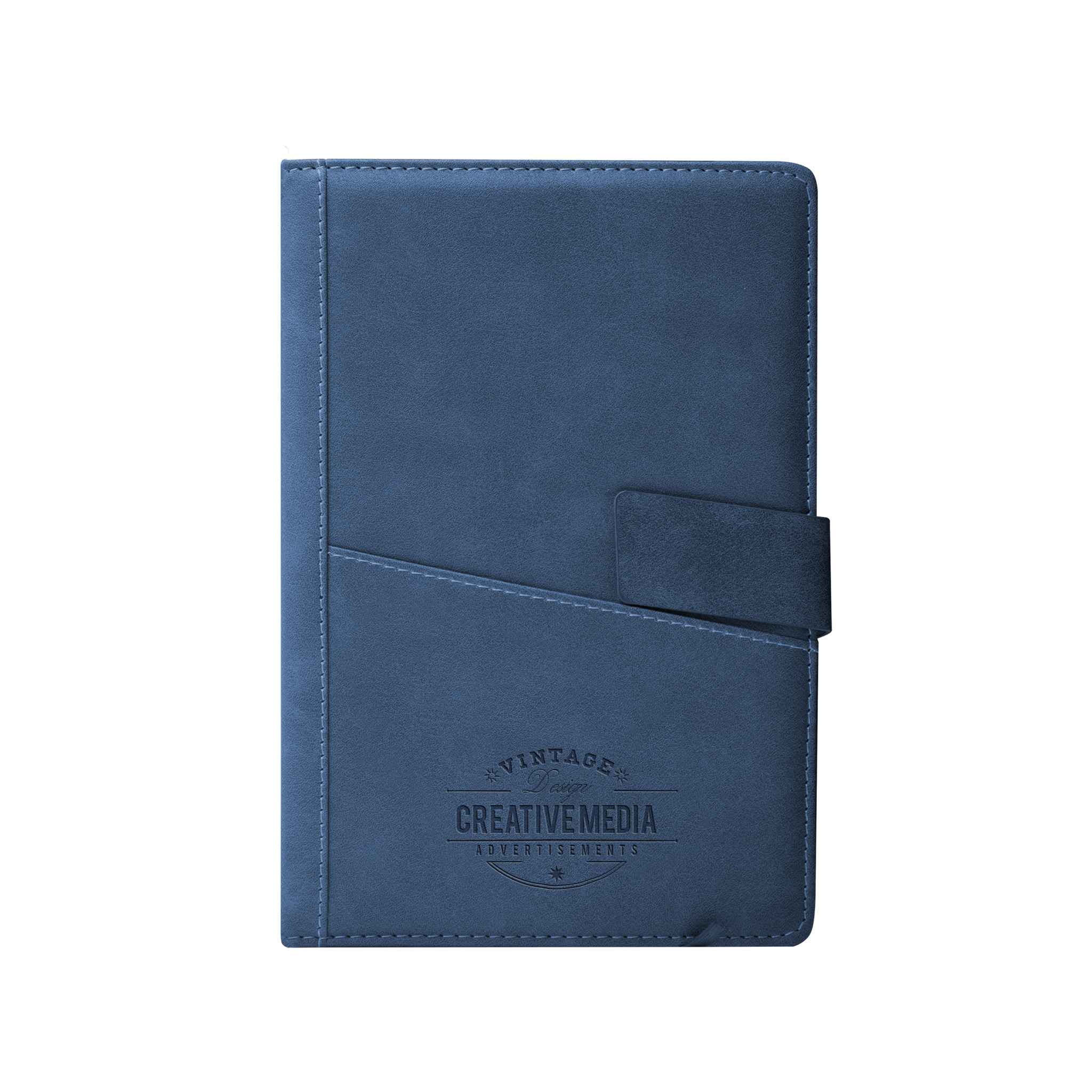 Leather Notebook with Pocket Blue