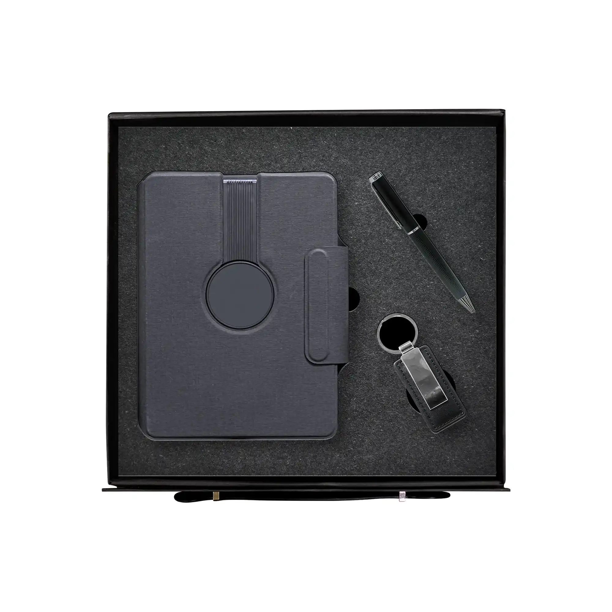 Noir Elite Tech wireless charging organiser metal pen keychain gift set UAE