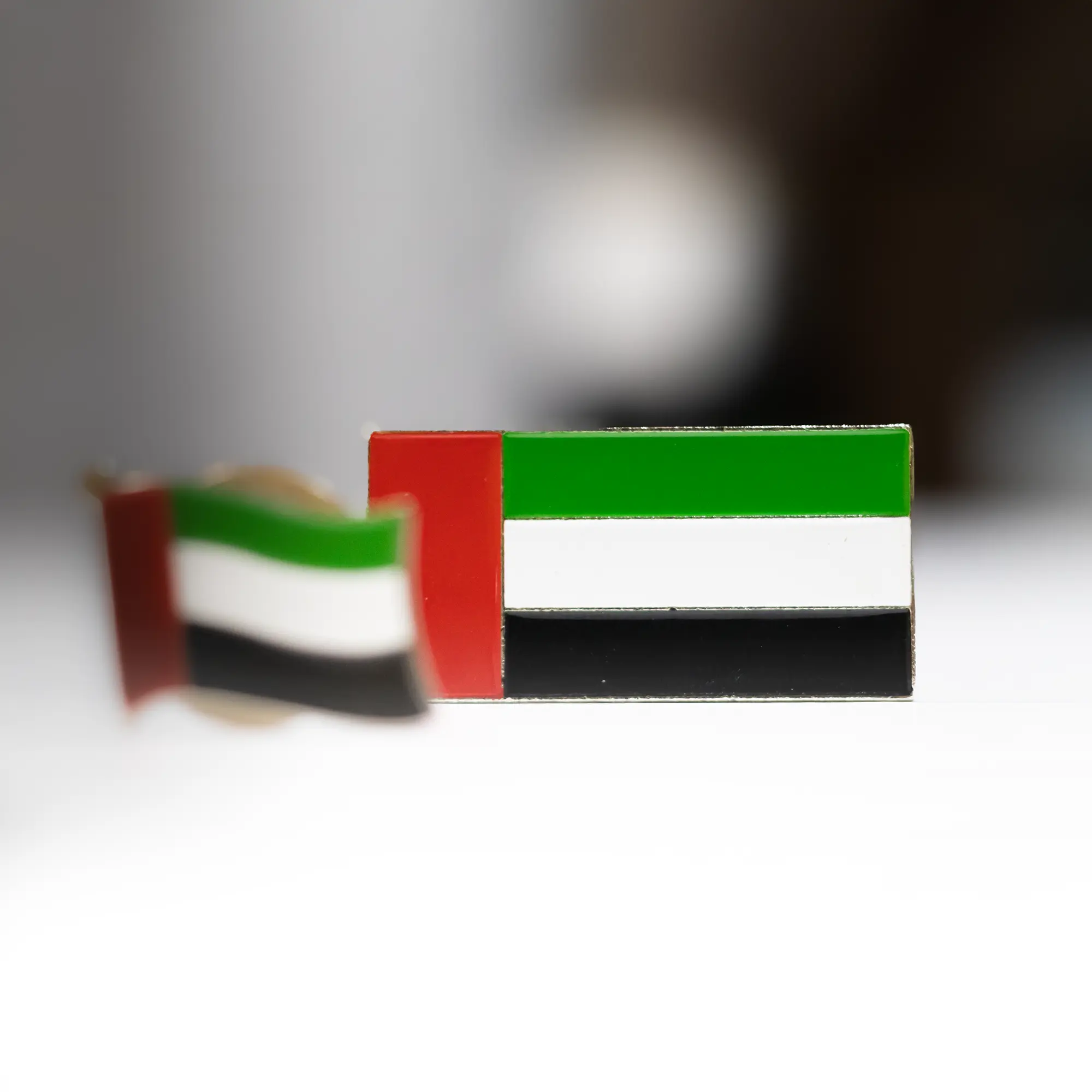 UAE National Day Rectangle Badge – 4x2 cm metal enamel pin