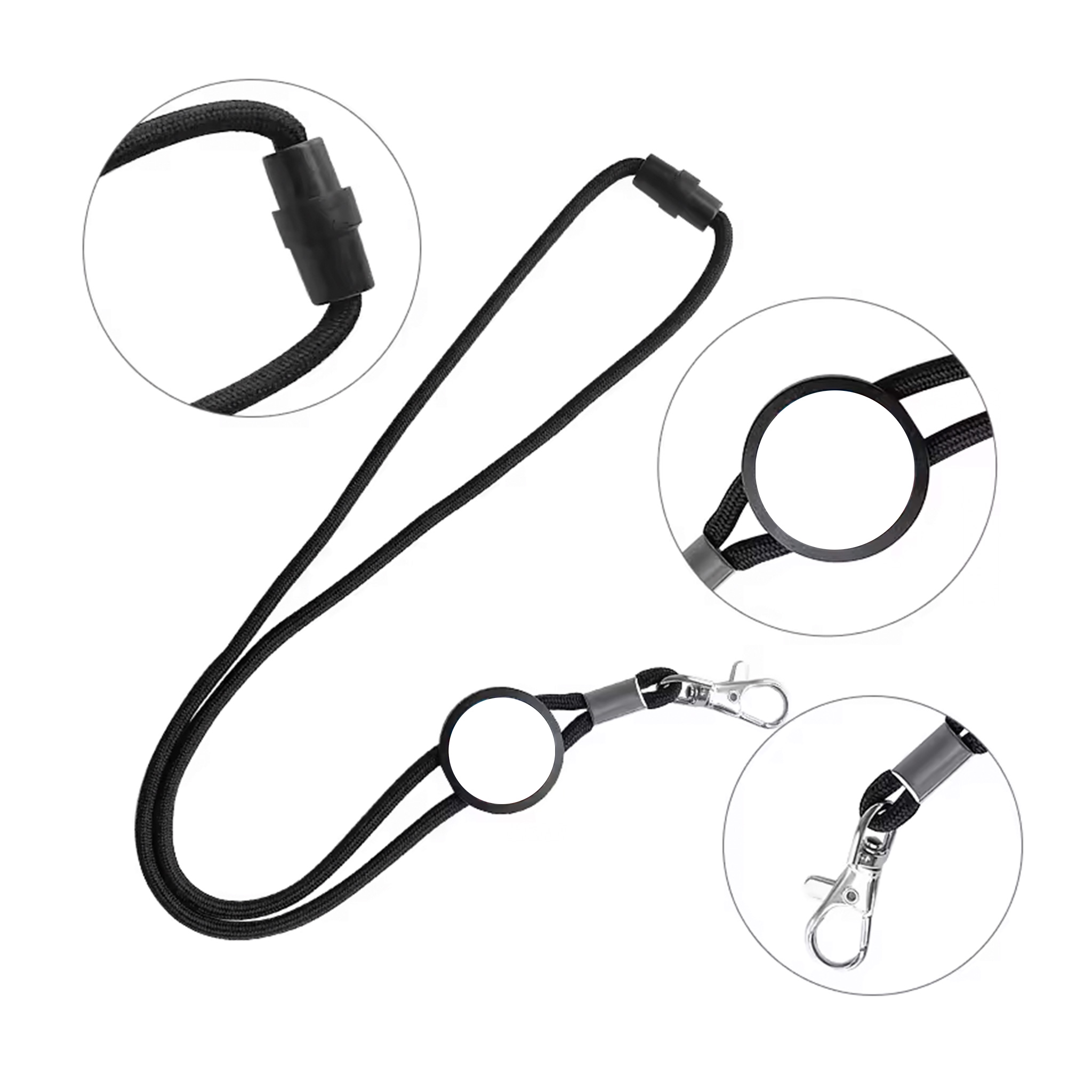 Lanyard with Epoxy Black
