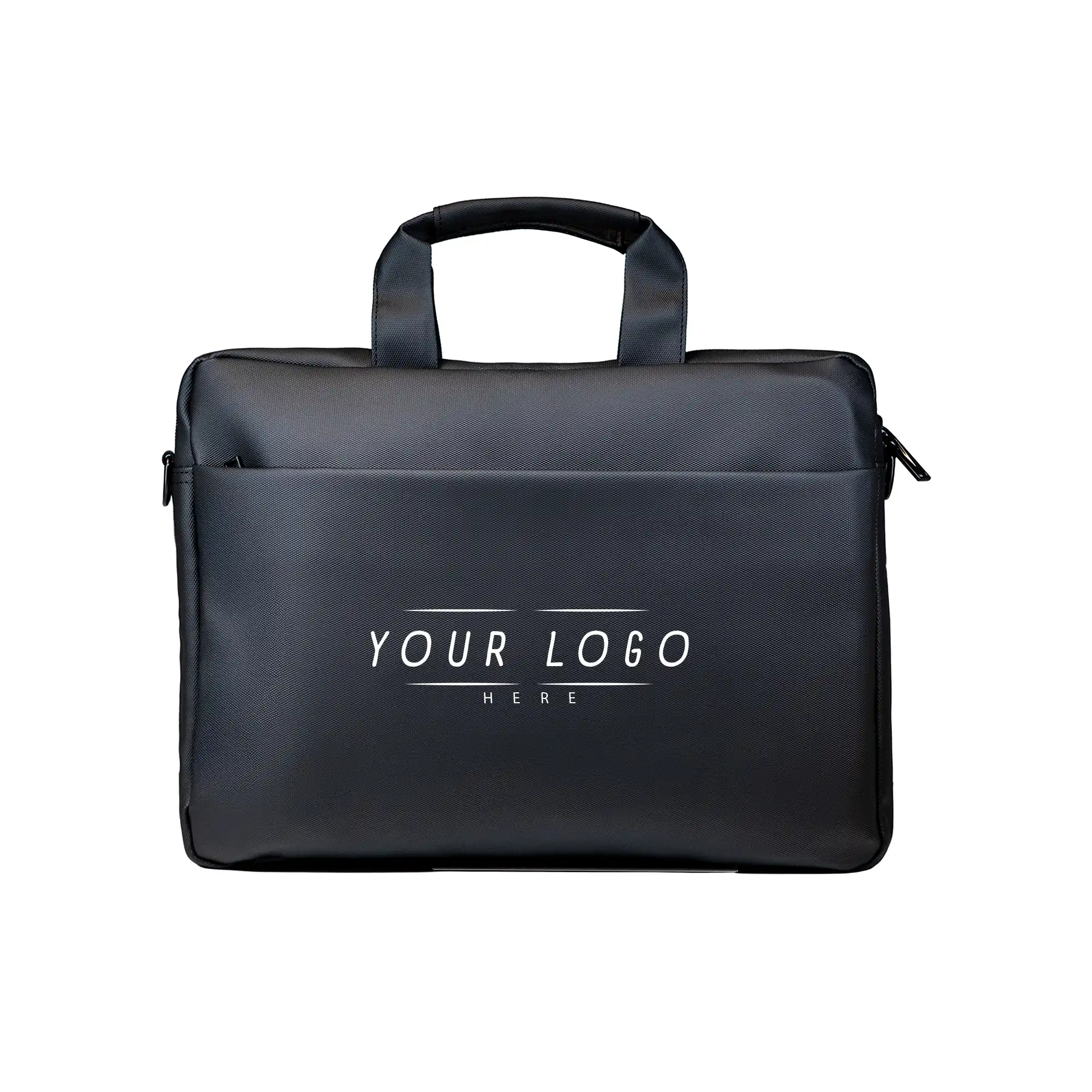 Premium black executive laptop bag with padded protection and luxury business travel design