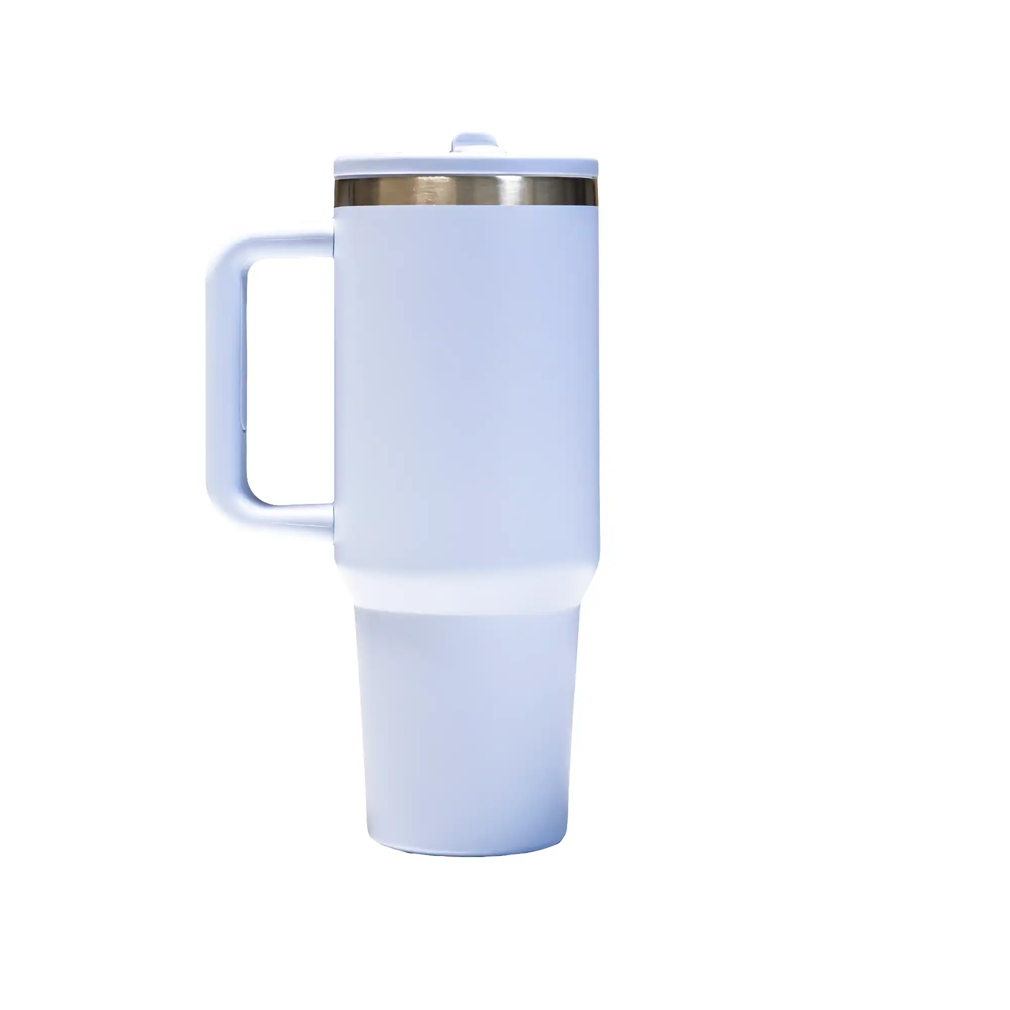 Double Walled Tumbler With Handle And Flip Straw