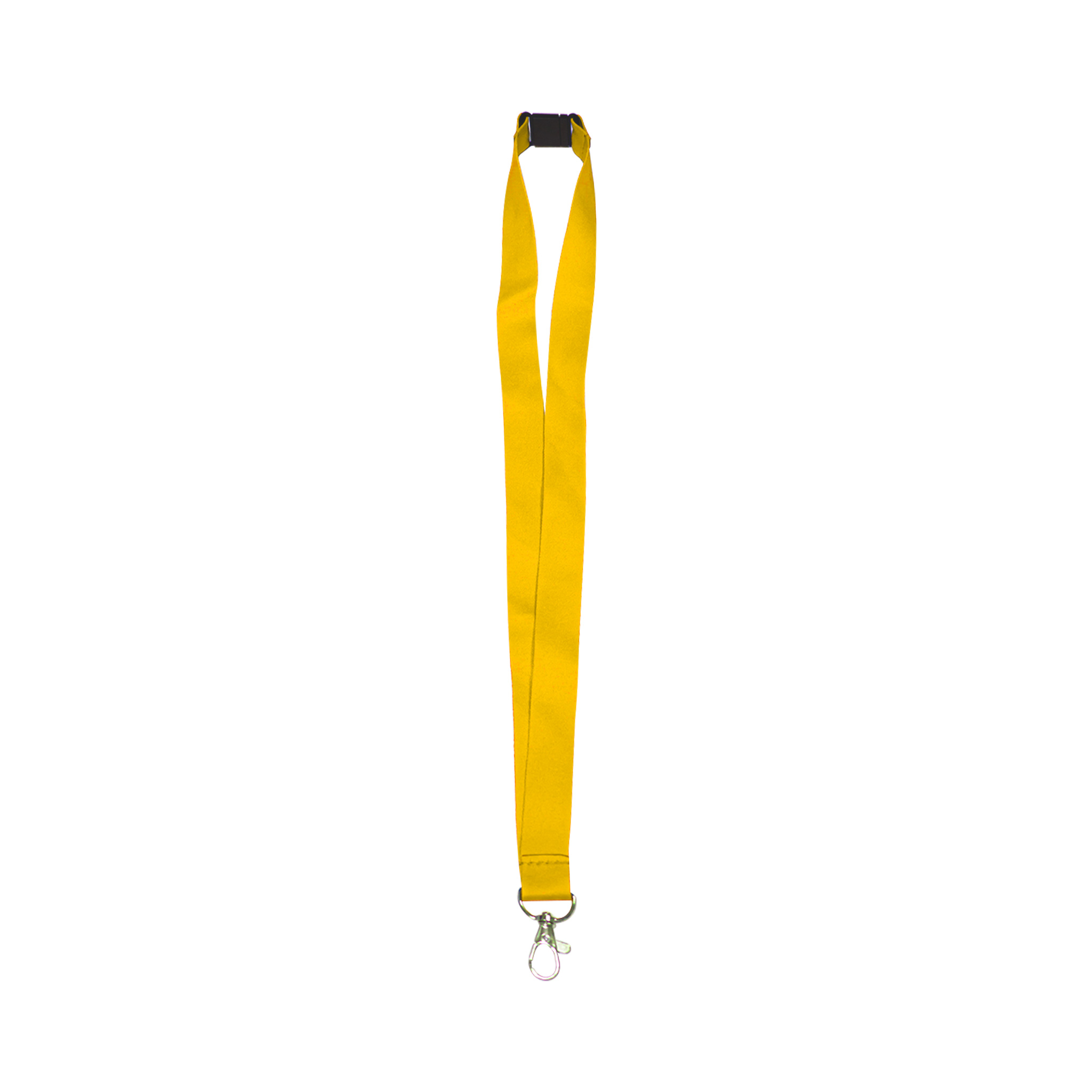 Lanyard with safety Clip and Metal Hook Yellow