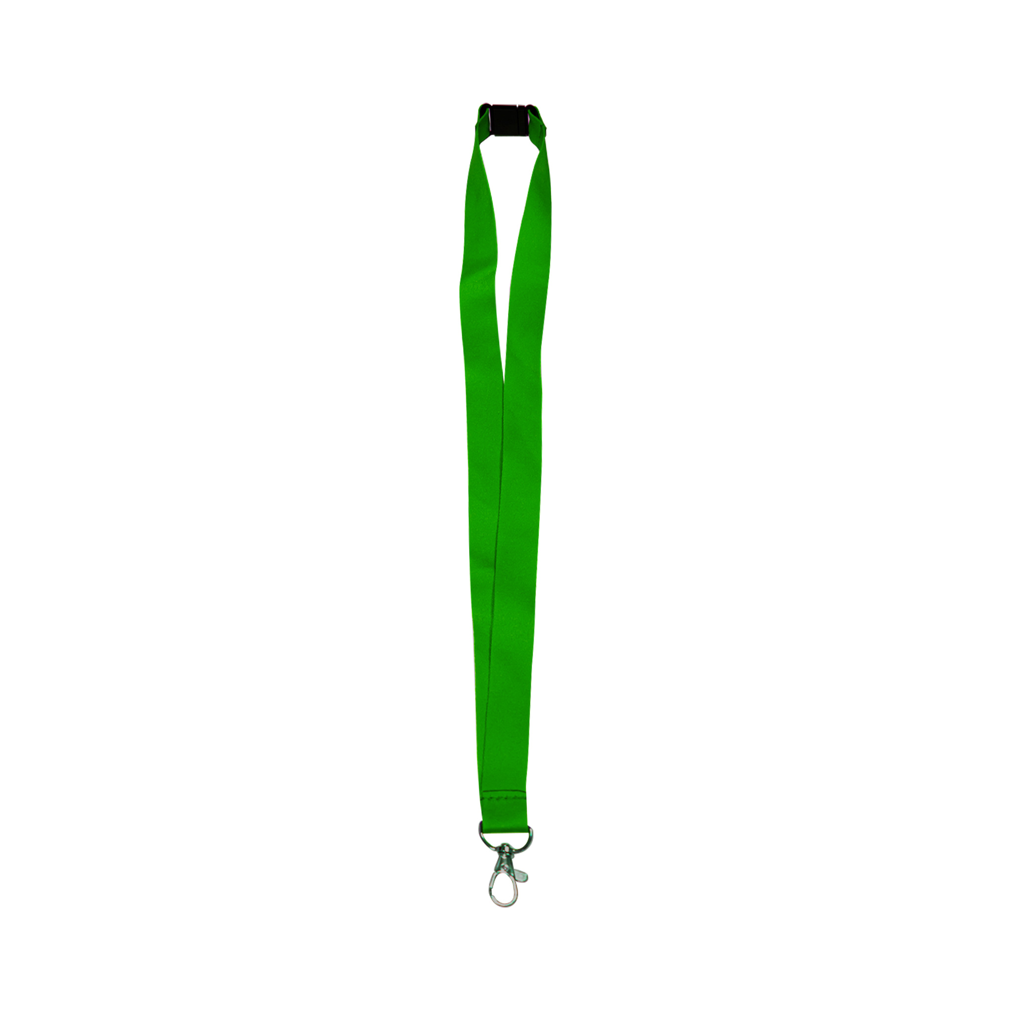 Lanyard with safety Clip and Metal Hook Green