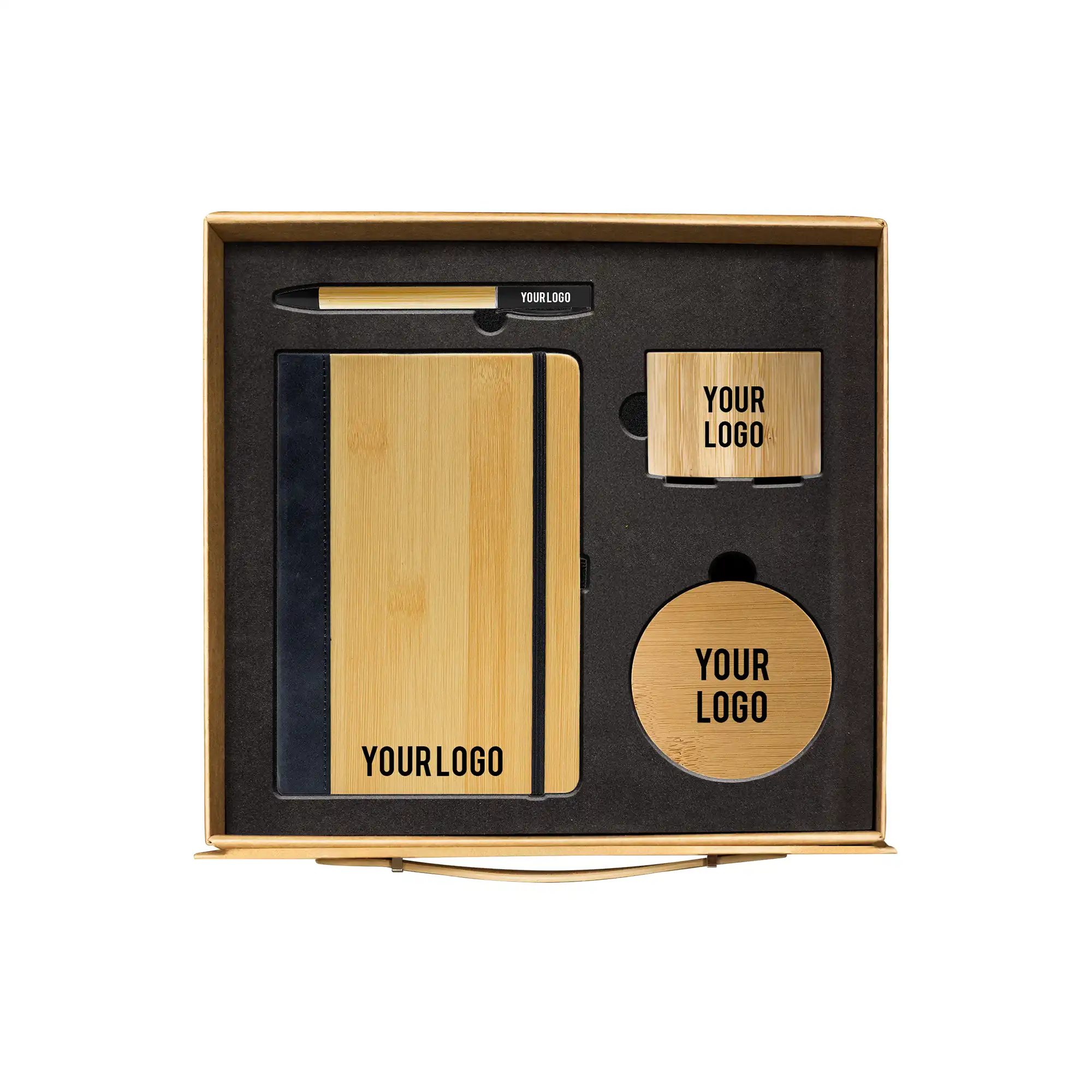 BambooSync eco executive gift set bamboo Bluetooth speaker notebook UAE