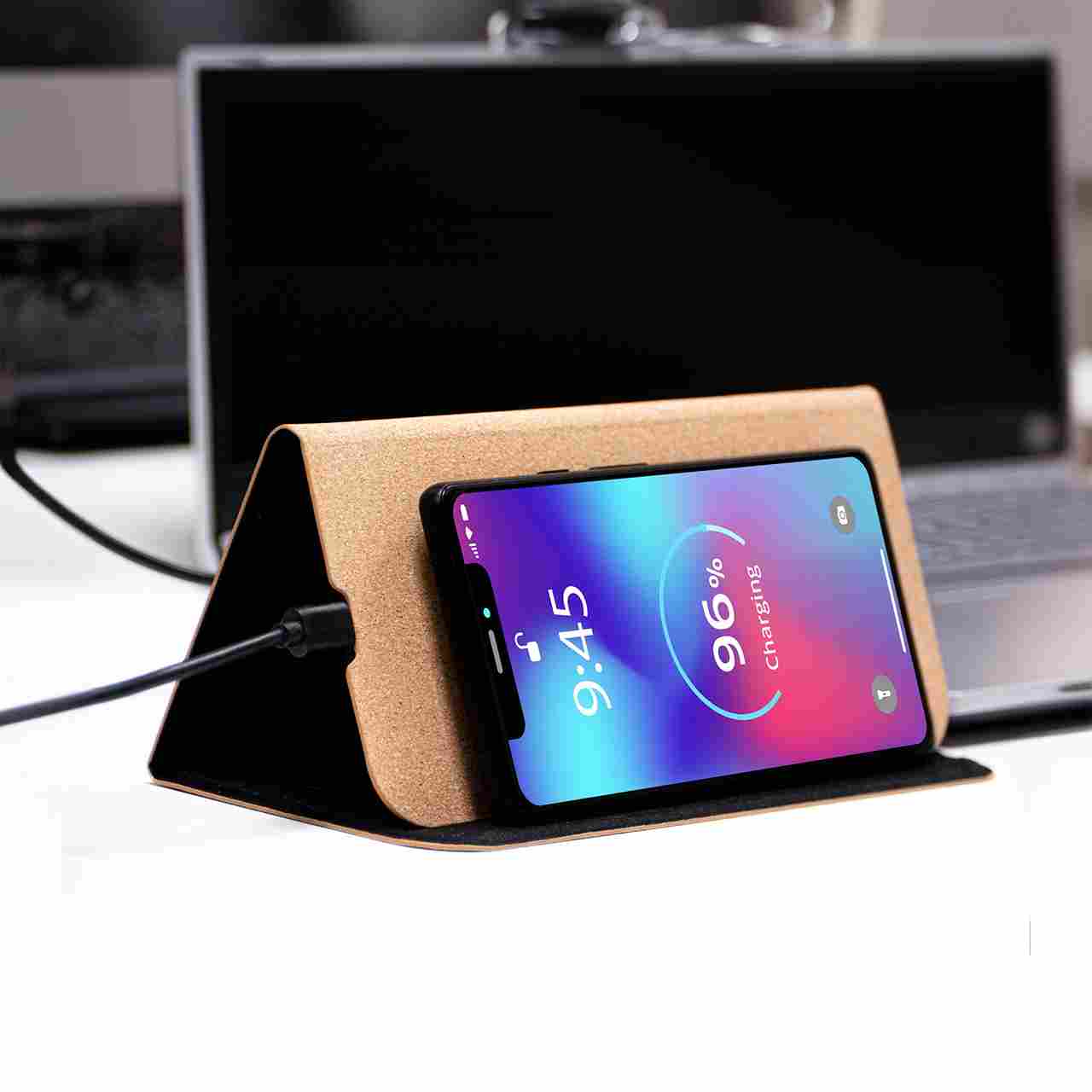 Cork Mouse Pad with wireless charging