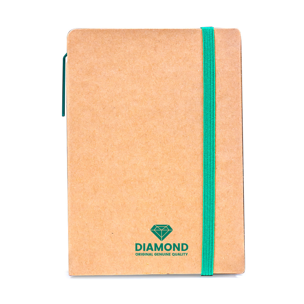 A6 Craft Notebook with Pen and Post-it Green