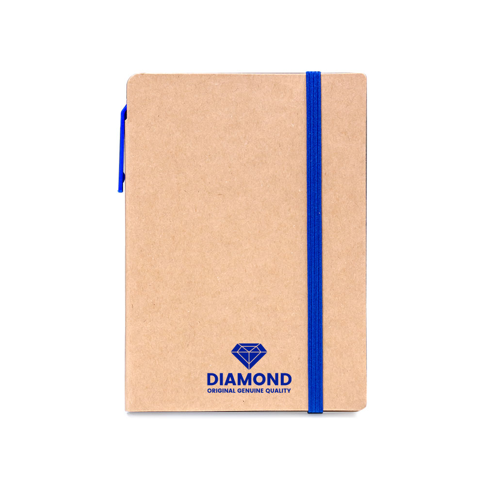 A6 Craft Notebook with Pen and Post-it Blue