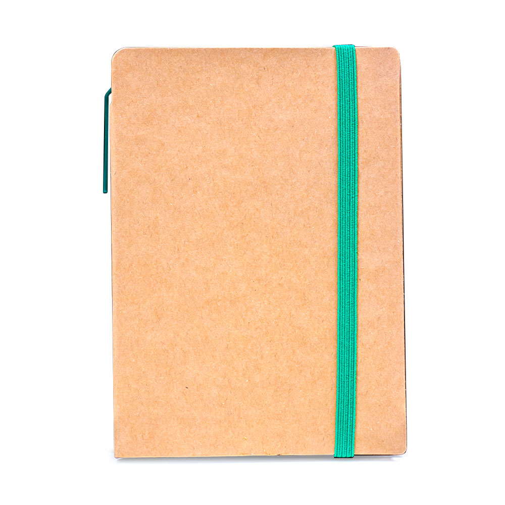 A6 Craft Notebook with Pen and Post-it Green