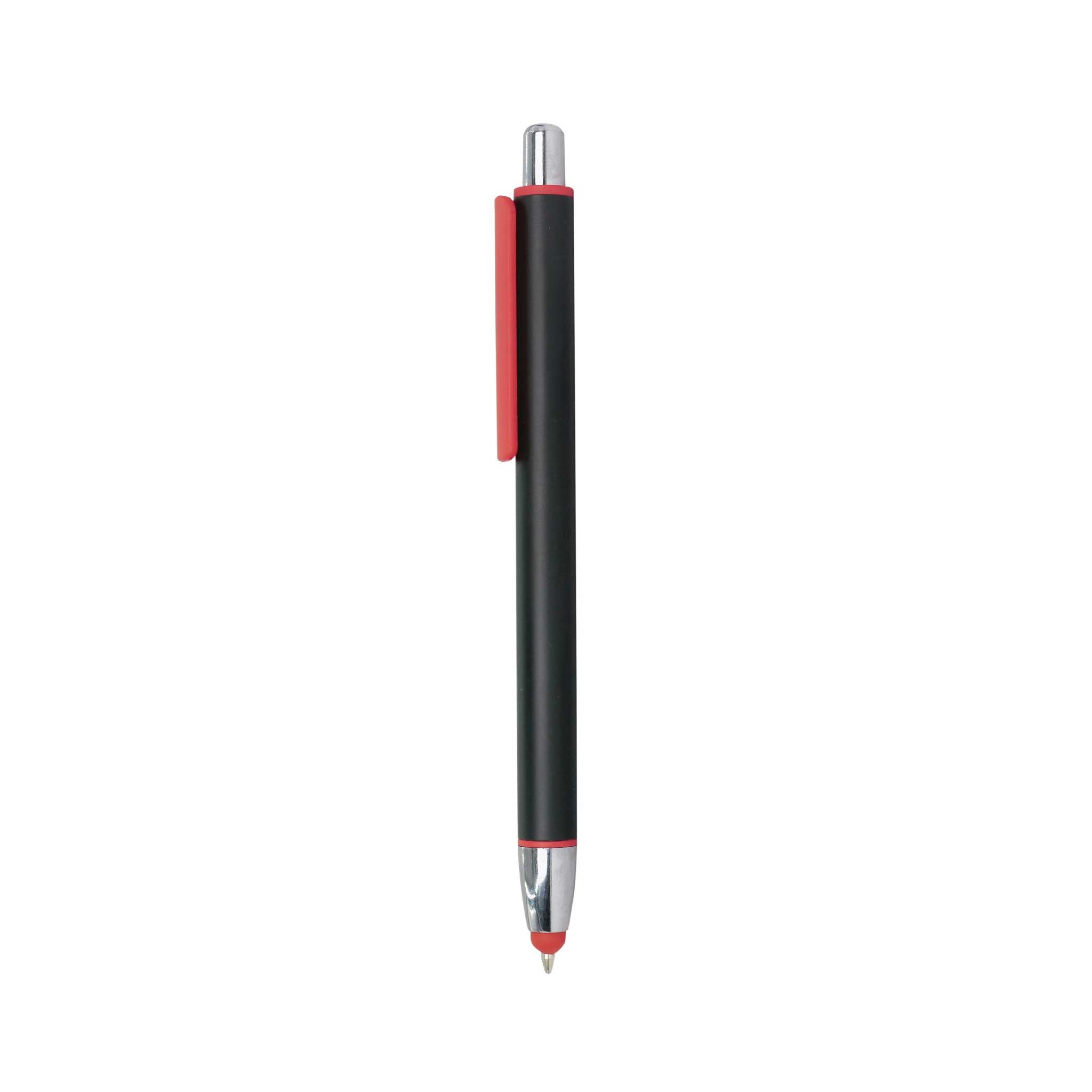 Black Metal Pen With Color Stylus And Clip Red