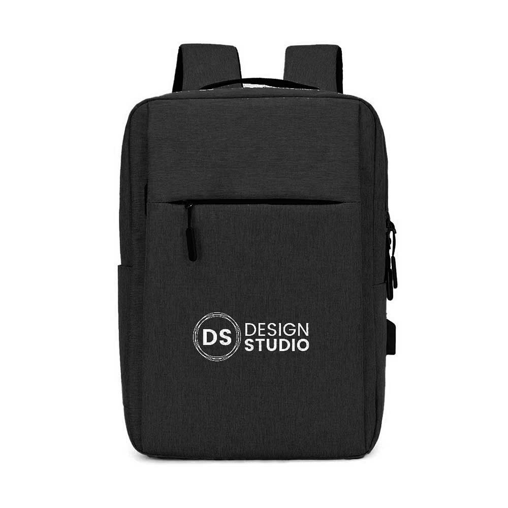 Backpack with USB Charging Point Black