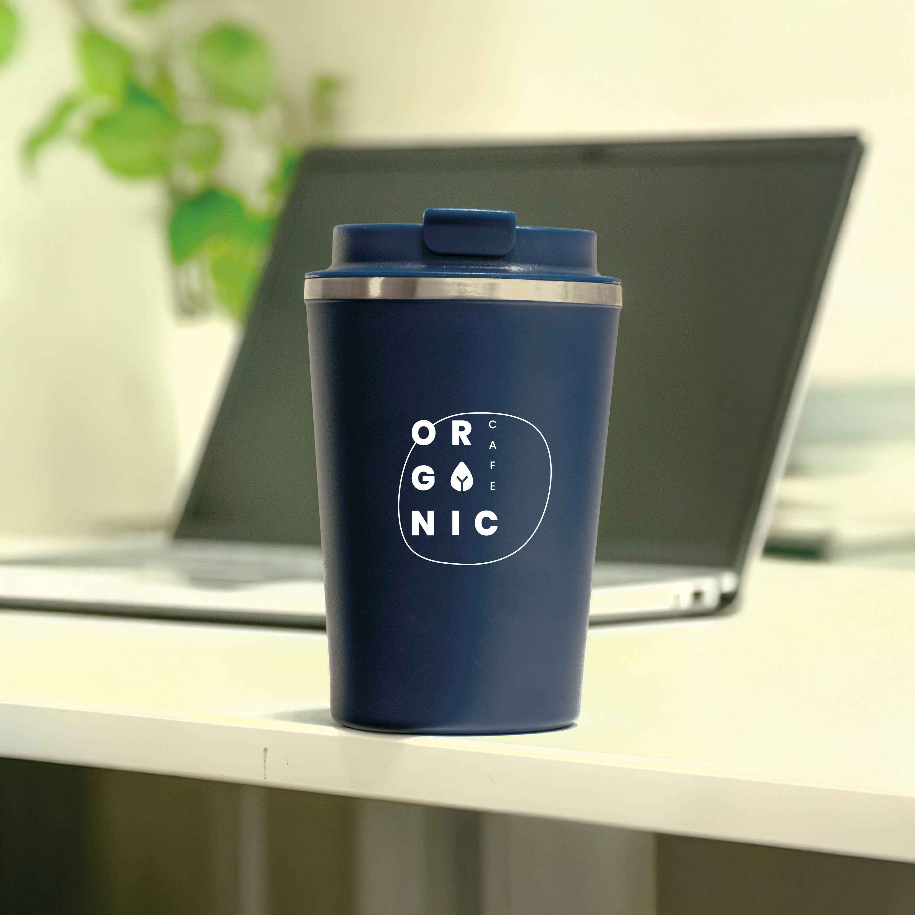Stainless Steel Thermal Mug Blue