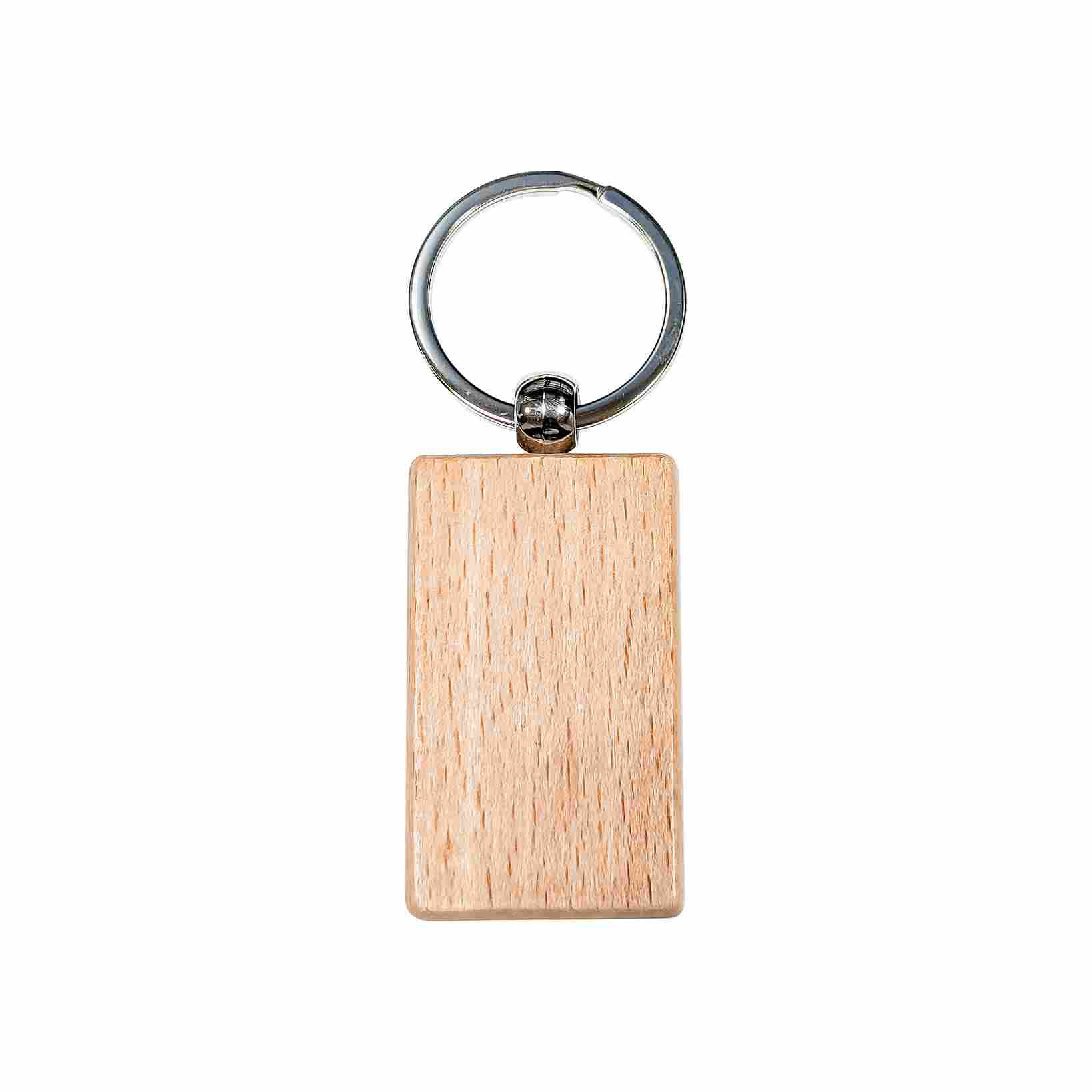 Bamboo keychain Rectangle shape
