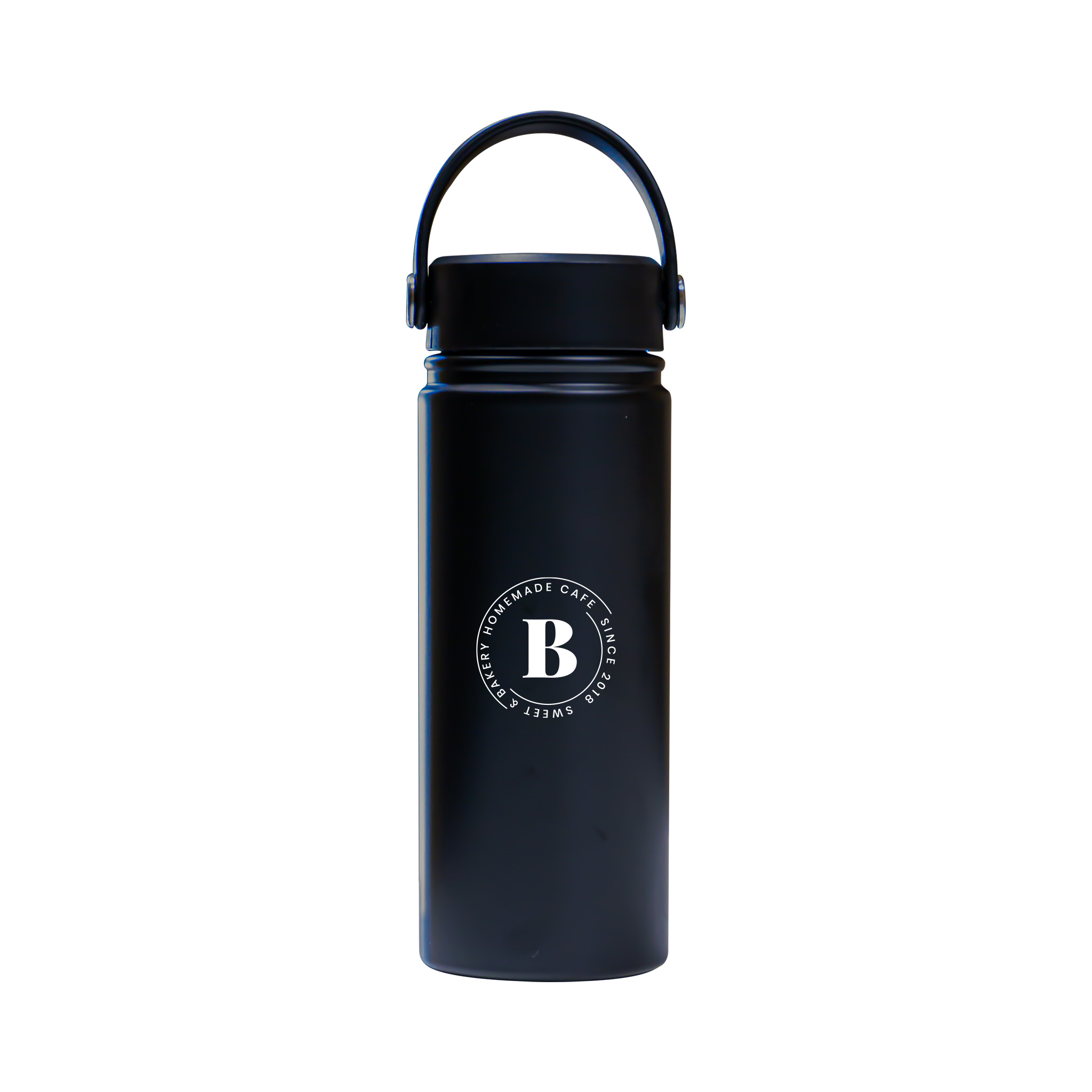 Thermos flask with handle Black