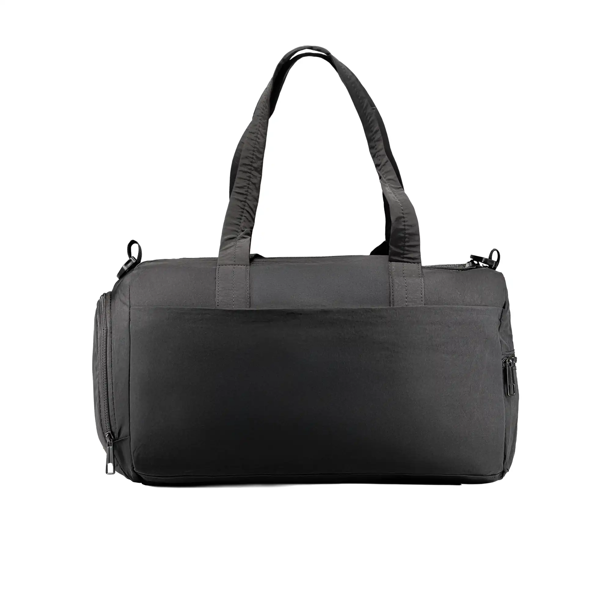 Black executive duffle bag with shoulder strap and spacious compartments for travel