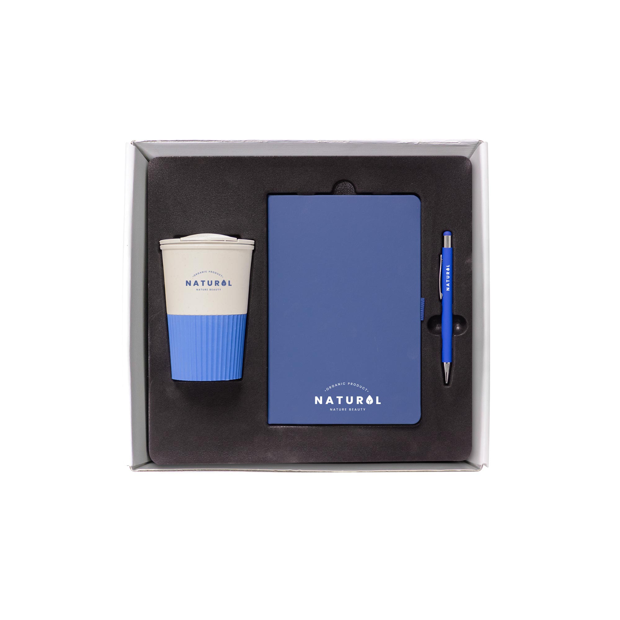 3-in-1 Corporate Gift Set – Blue Edition (White Box)