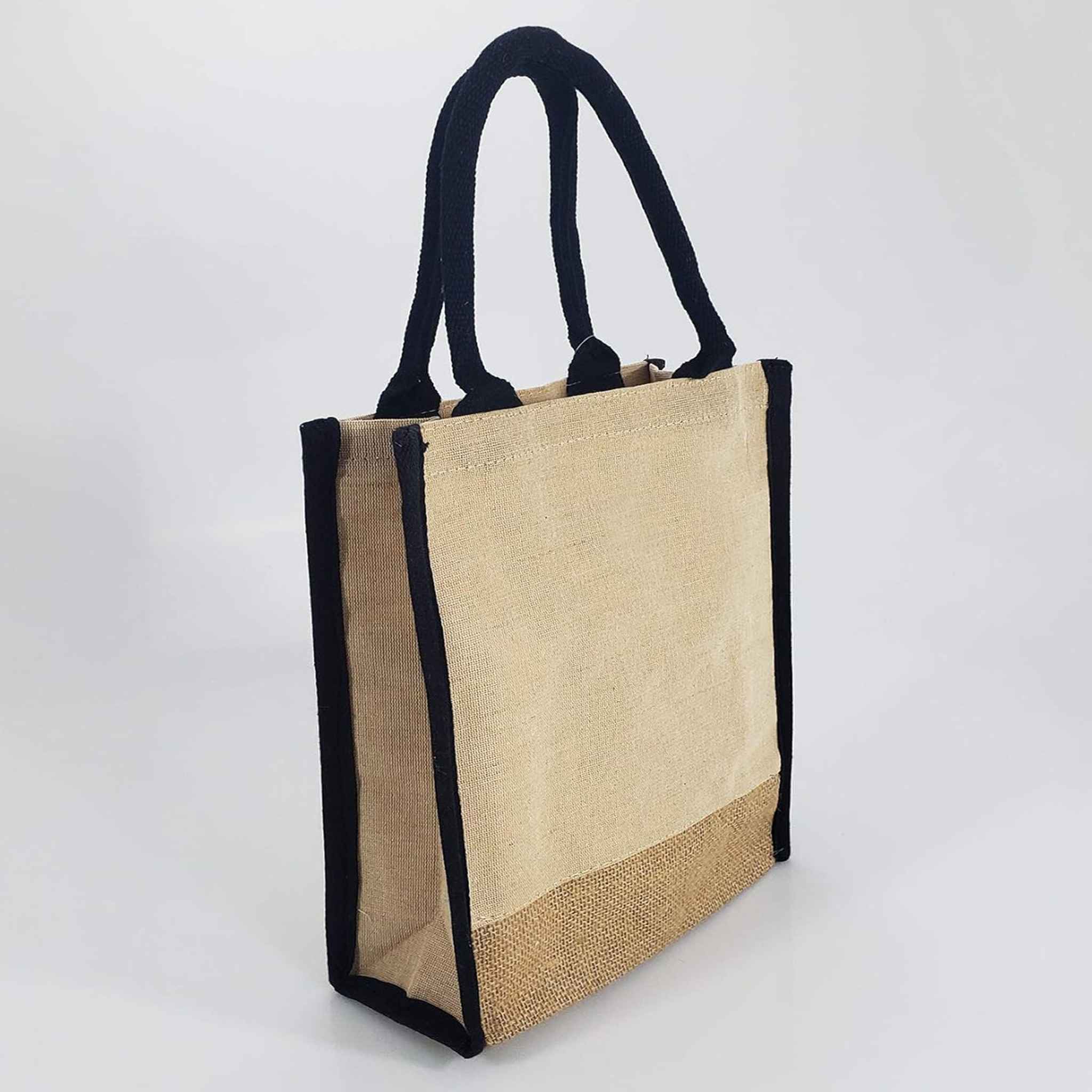 Laminated Jute bag with velcro