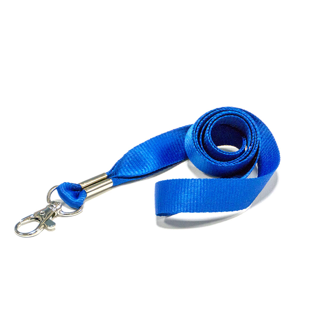 Lanyard with Metal Hook Blue
