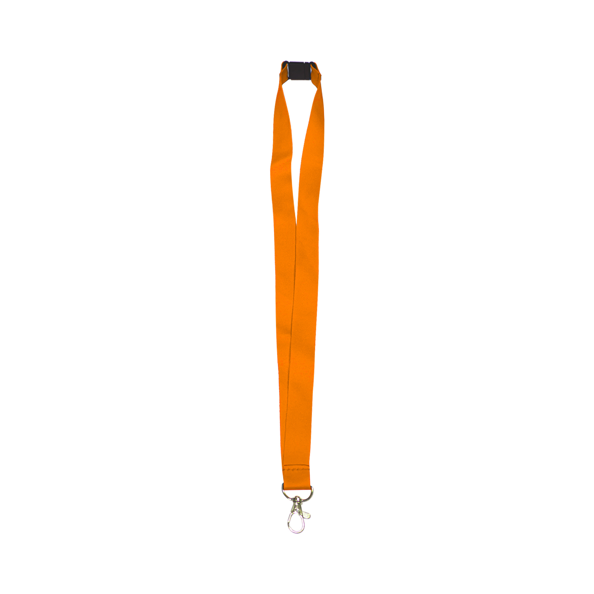Lanyard with safety Clip and Metal Hook Orange