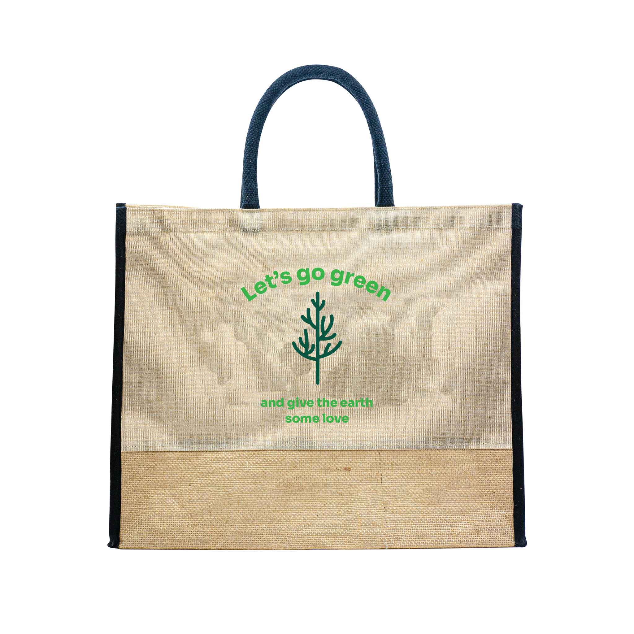 Laminated Jute bag with velcro