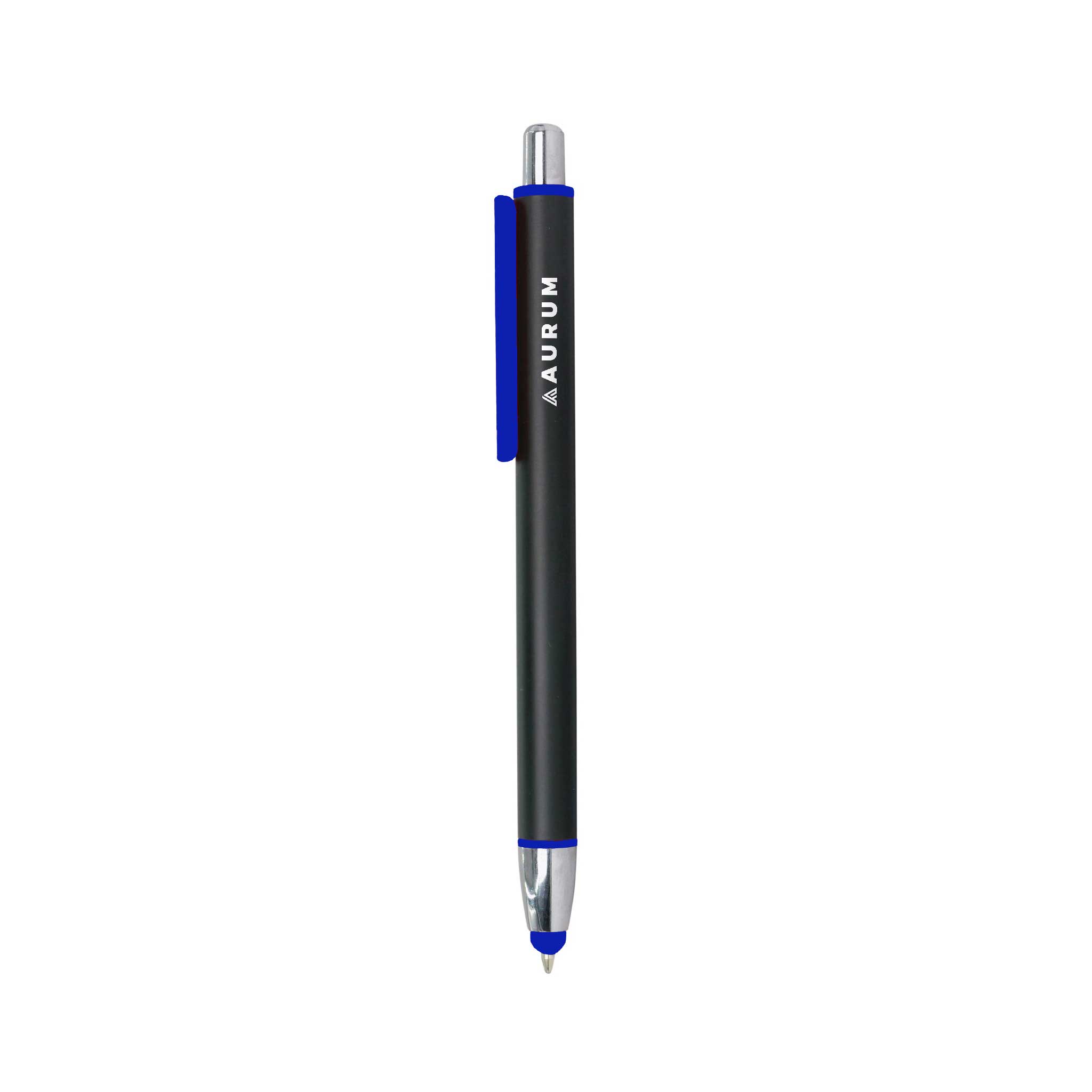 Black Metal Pen With Color Stylus And Clip Blue