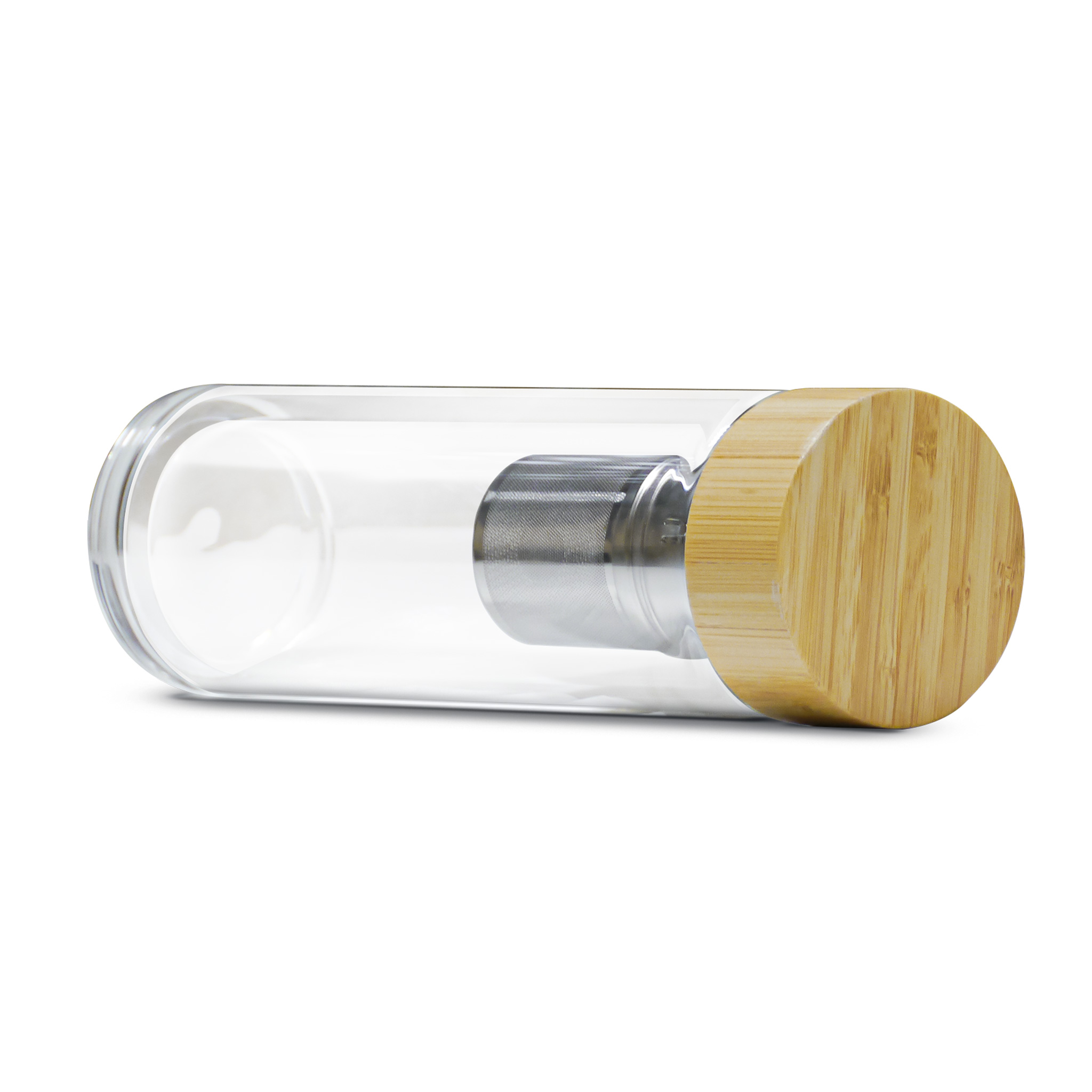 Glass Bottle With Bamboo Lid