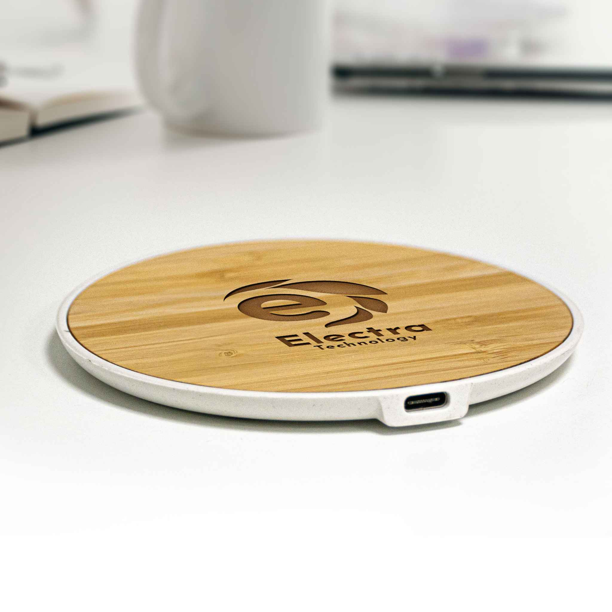 Recycled ABS + Bamboo Wireless Charger