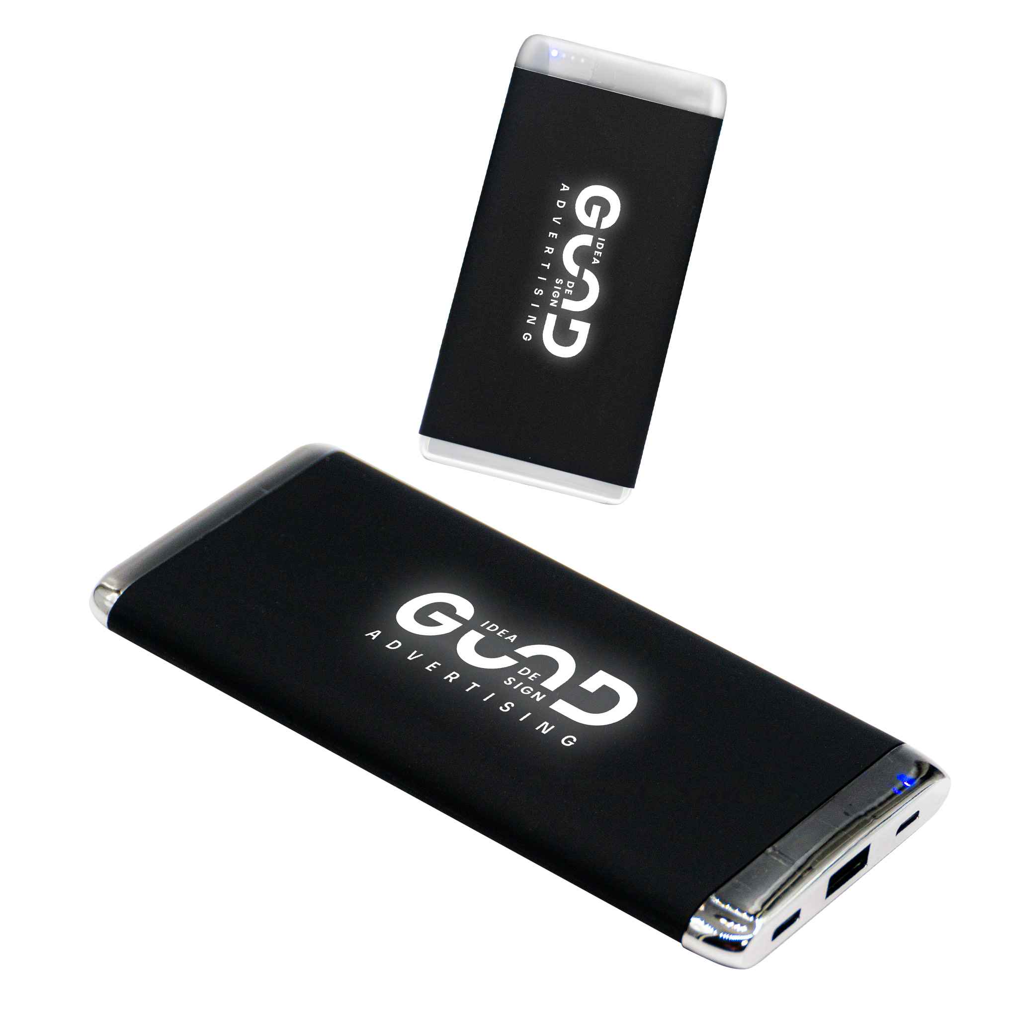 Slim Powerbank With Lightup Logo