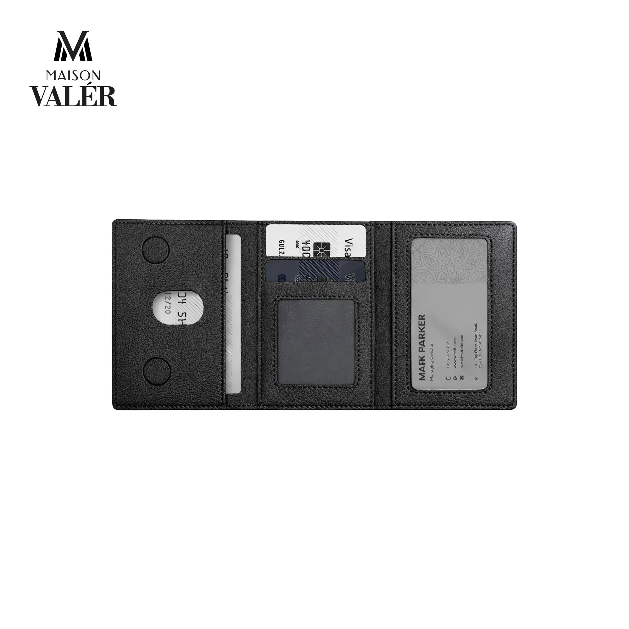 The Minimalist leather MagSafe card holder phone wallet custom logo corporate gift UAE