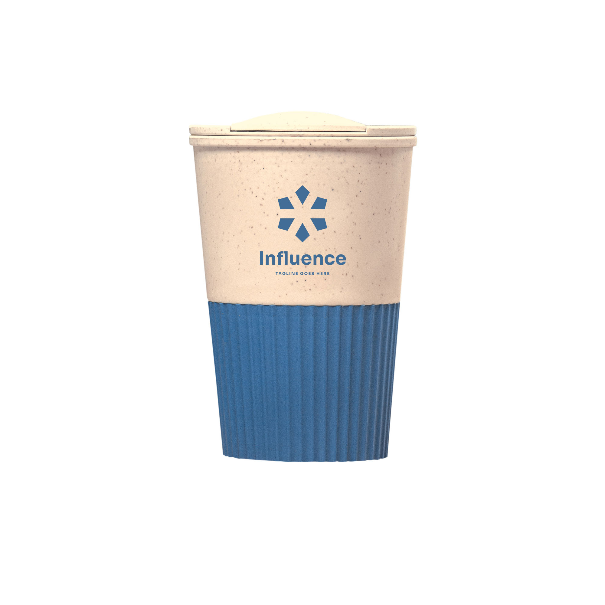 Wheat Straw Mug with Colored Base