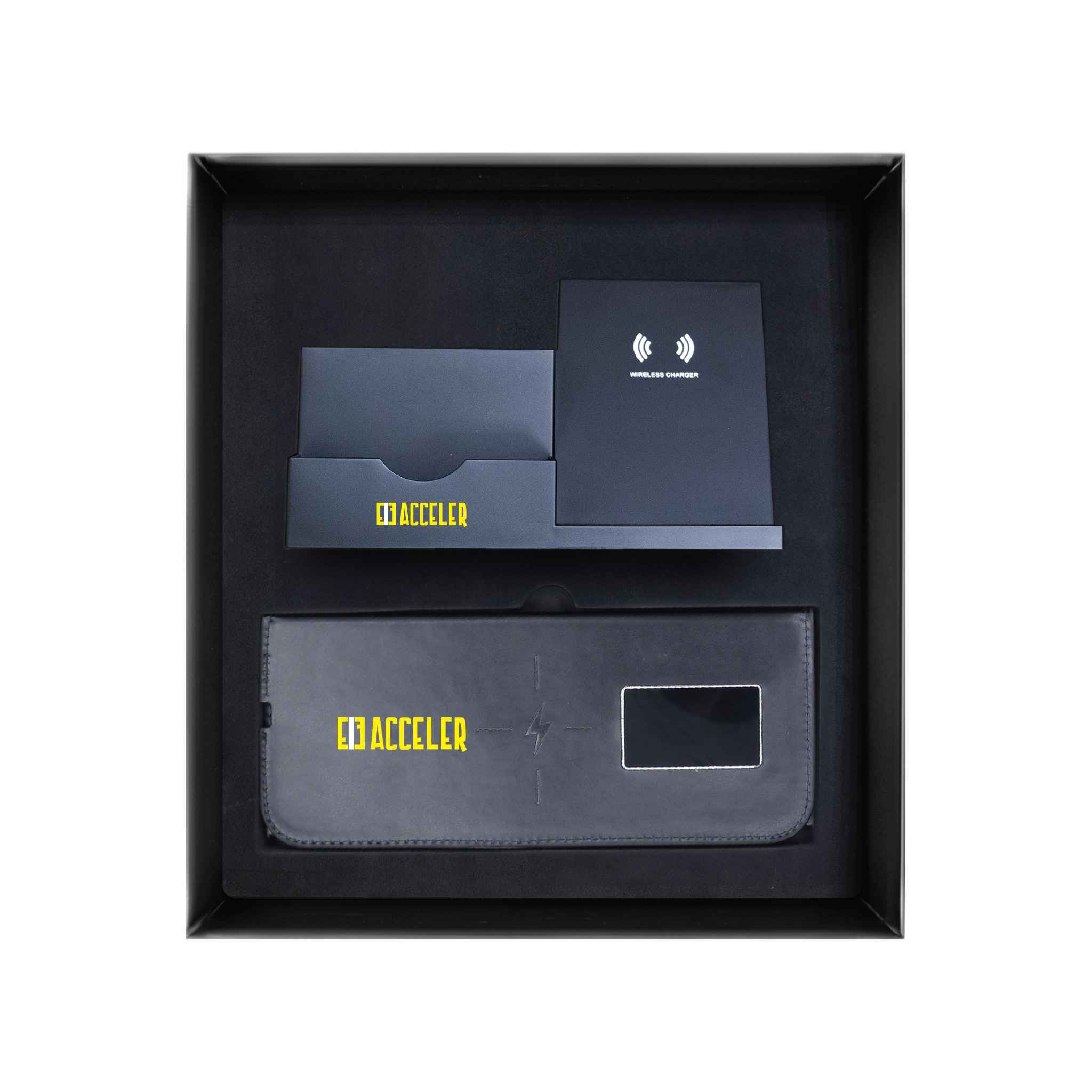Promotional giftset with wireless charger and mouse pad