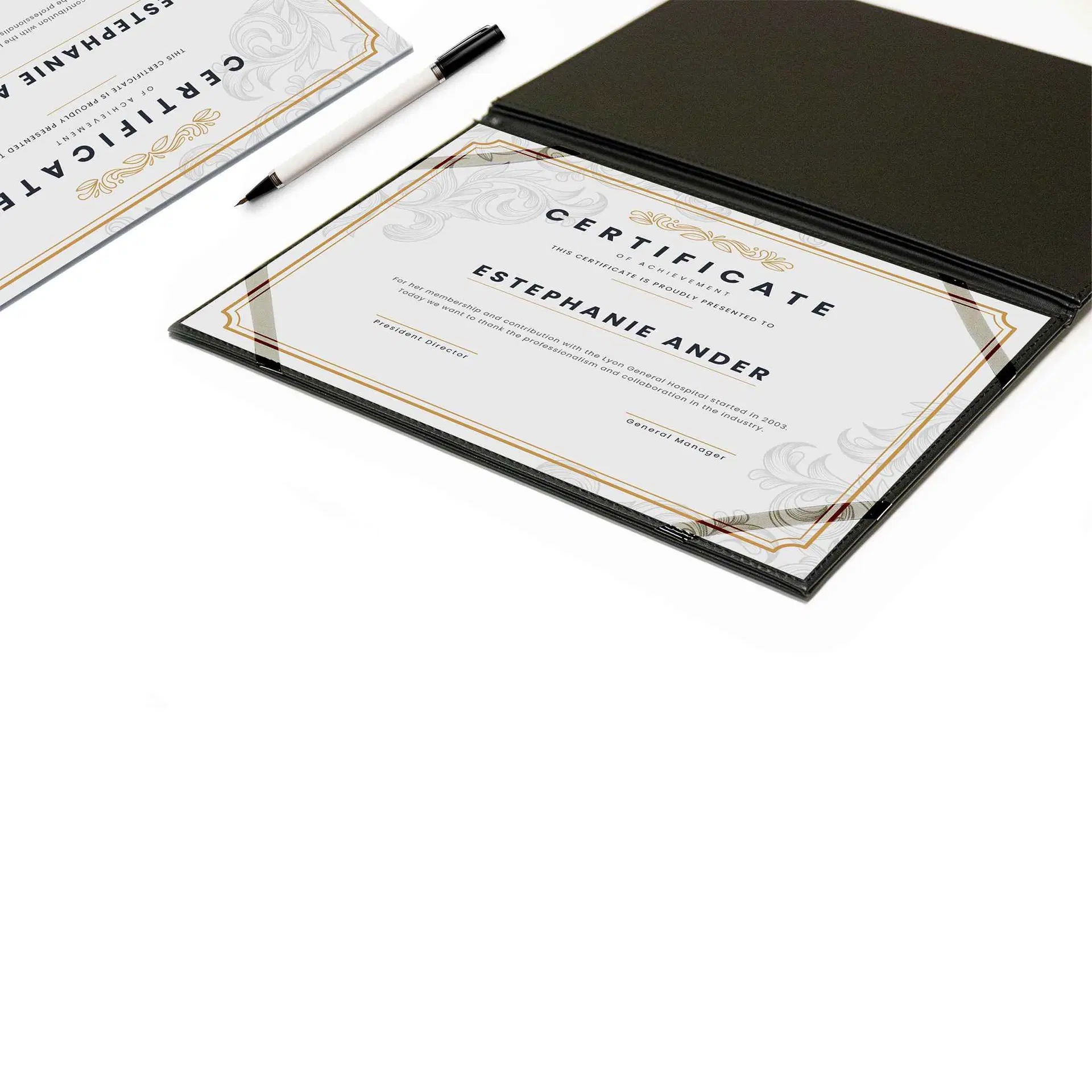 Certificate Holder Black