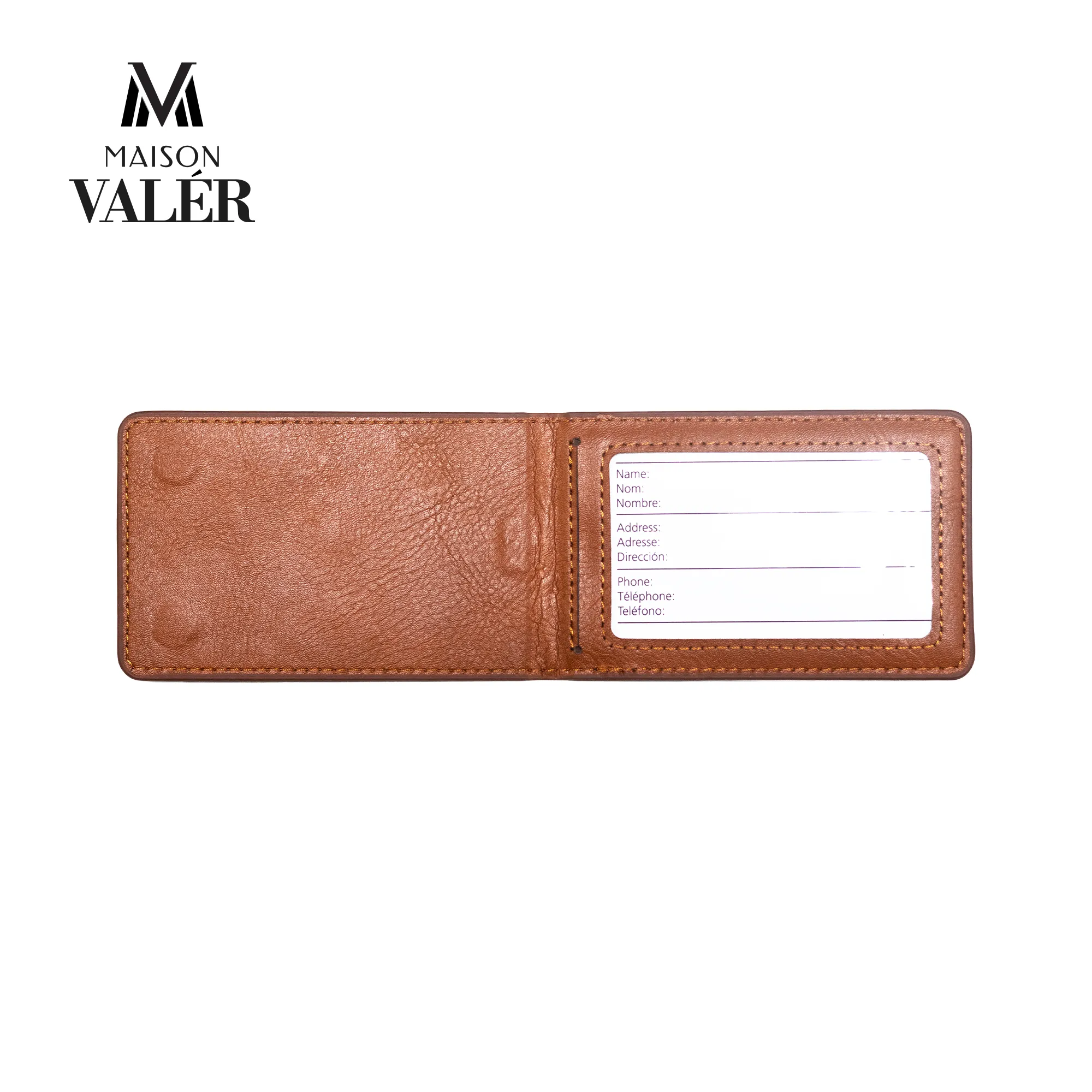 The Identifier premium leather luggage tag custom logo corporate travel gift UAE