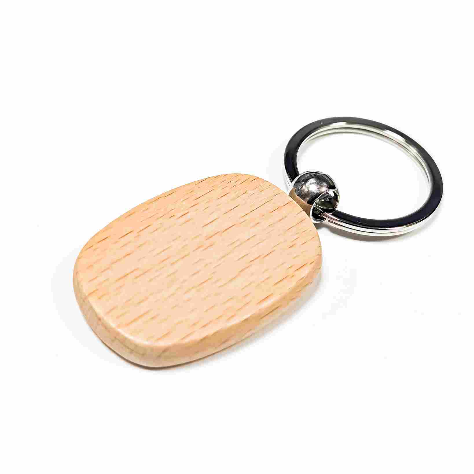 Bamboo Keychain Oval Shape