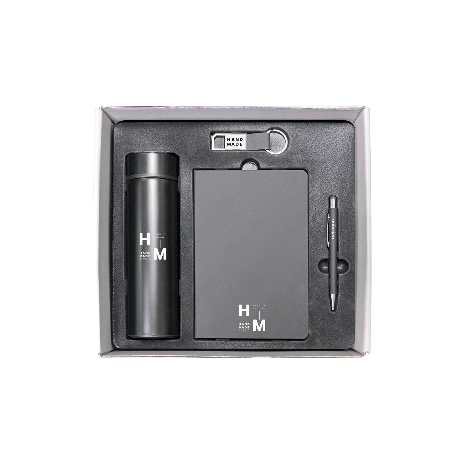 4-in-1 Premium Corporate Gift Set Black Edition(White Box)