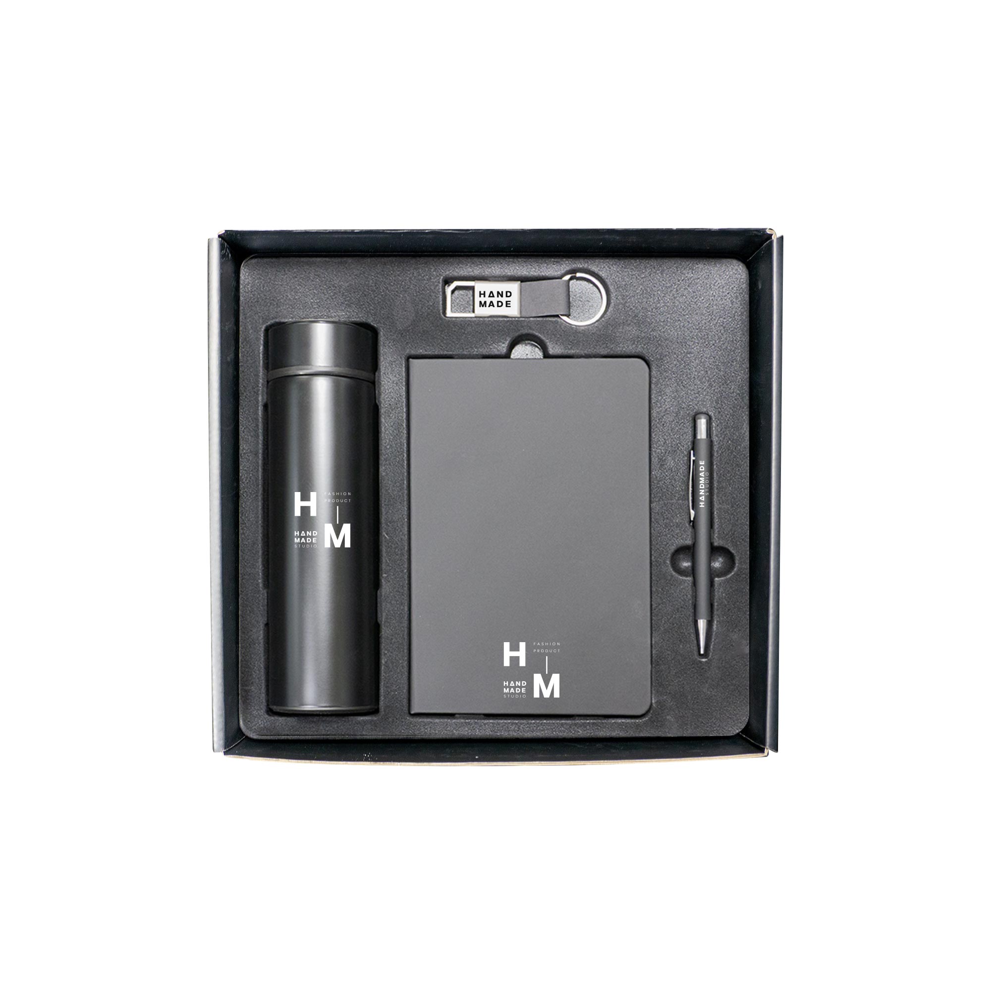 4-in-1 Premium Corporate Gift Set Black Edition(Black Box)