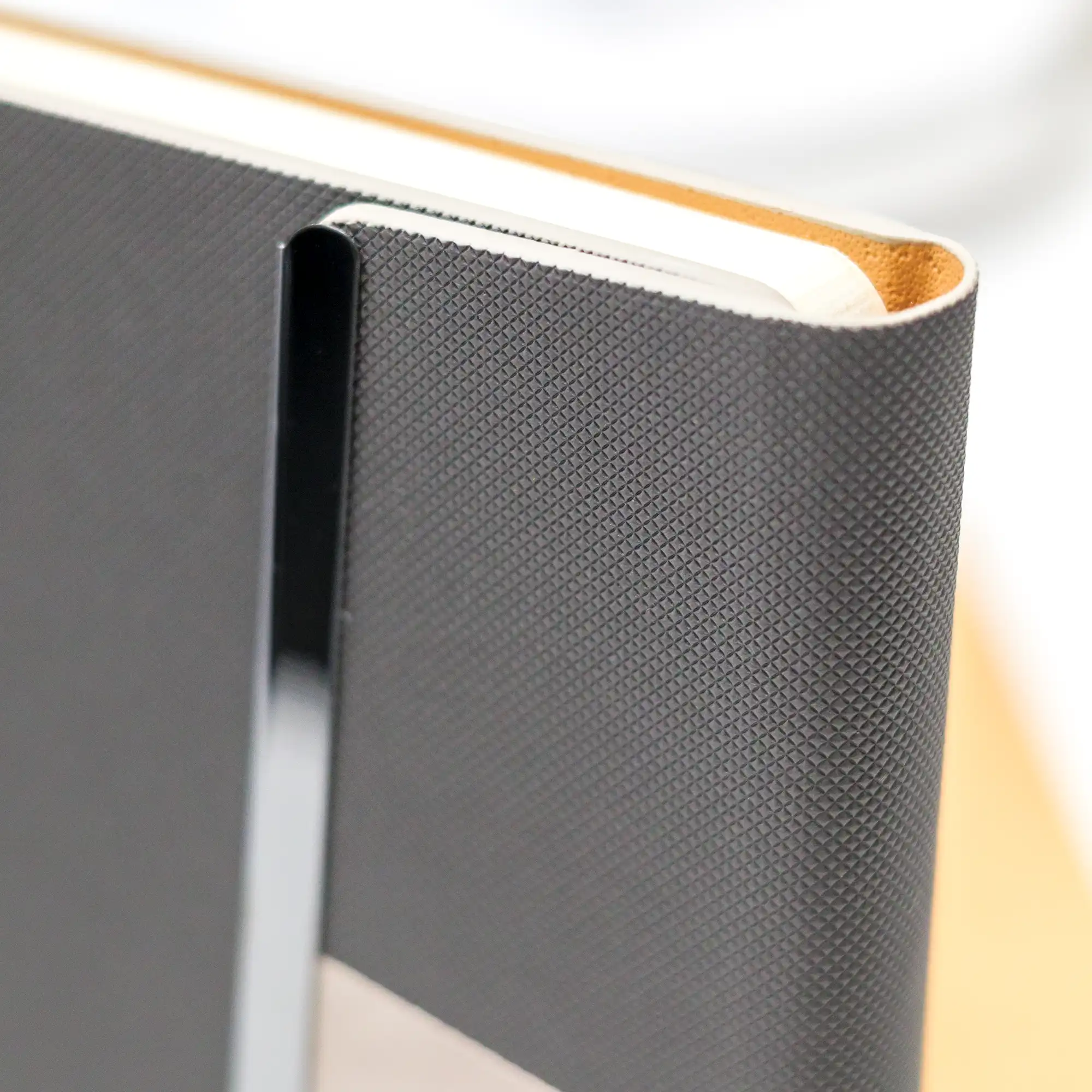 A5 PU notebook with metal foldable closure for corporate gifting