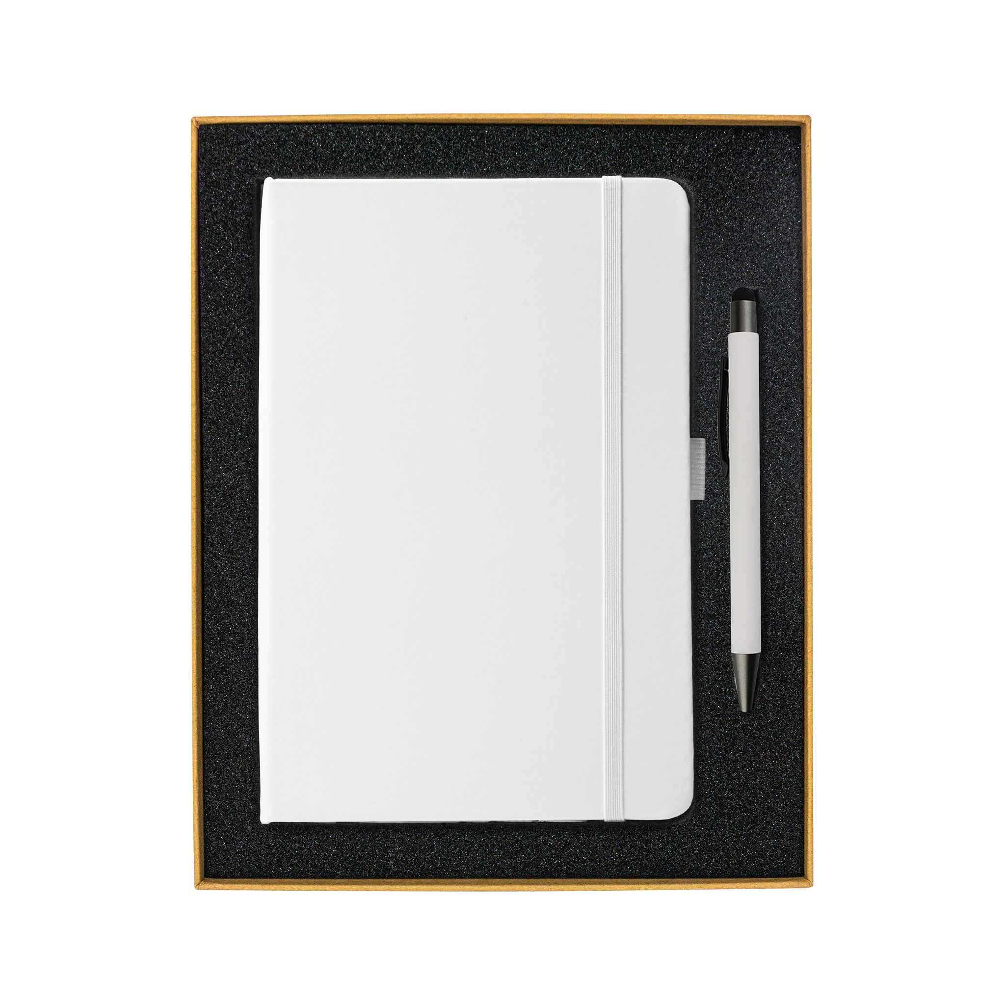 Giftbox With White PU Notebook and Pen