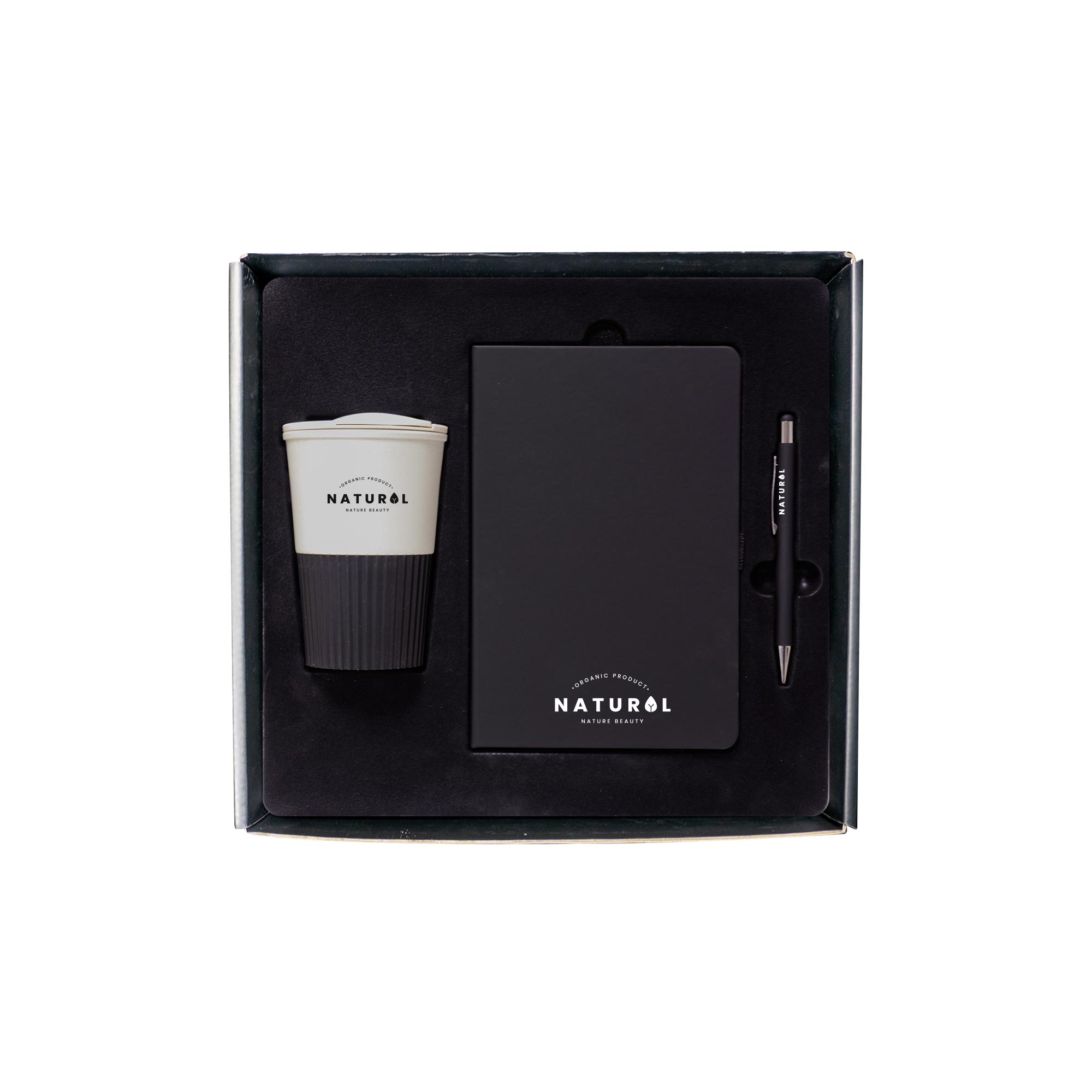 3-in-1 Corporate Gift Set – Black Edition (Black Box)